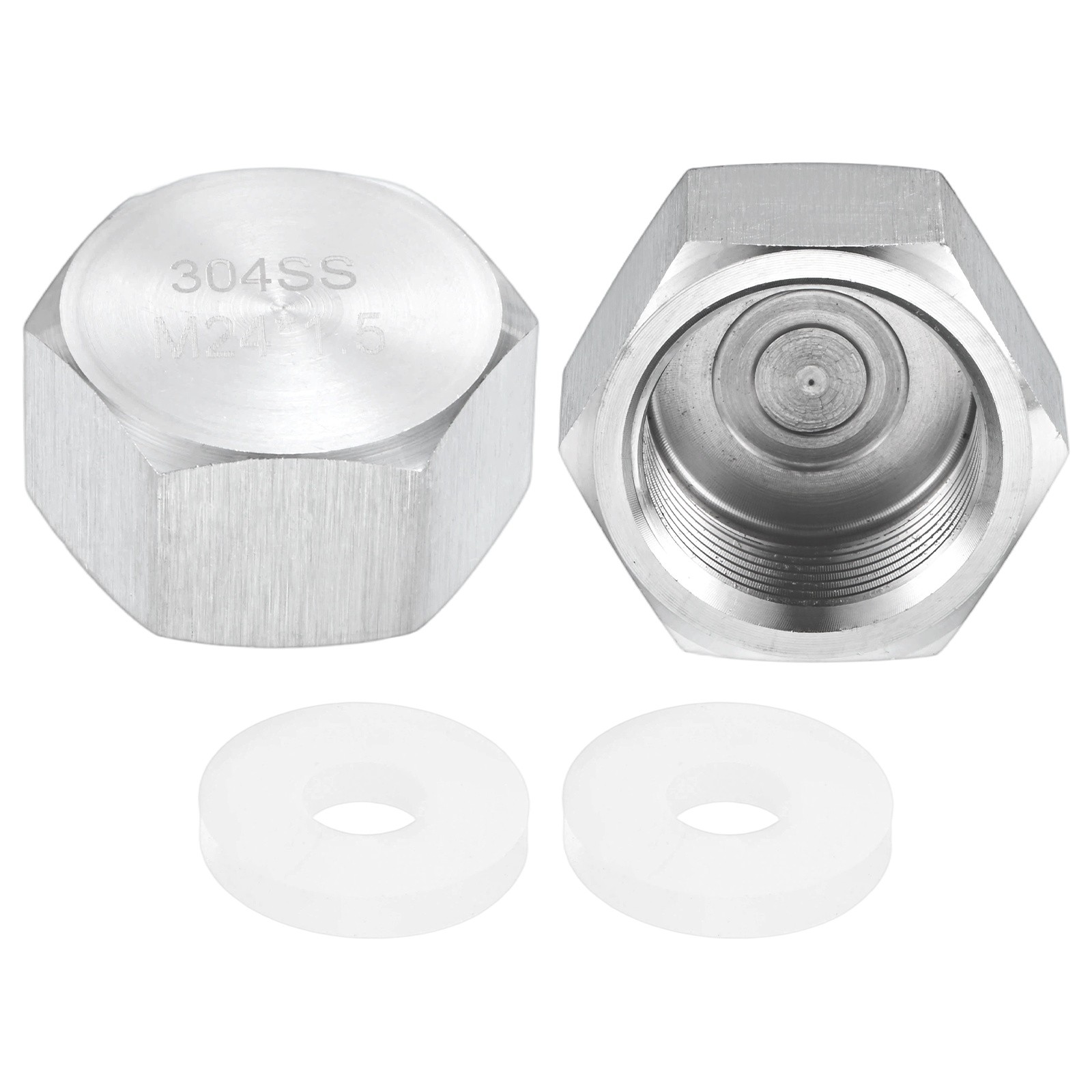 2-Pack Hex End Cap, M24*1.5 m Female Thread Pipe Fitting
