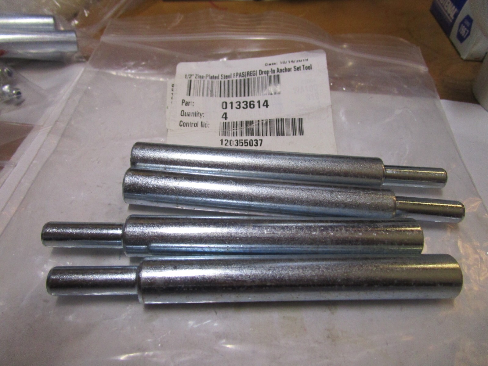 1/2″ Zinc-Plated Steel FPAS® Drop-In Anchor Set Tool QTY 4