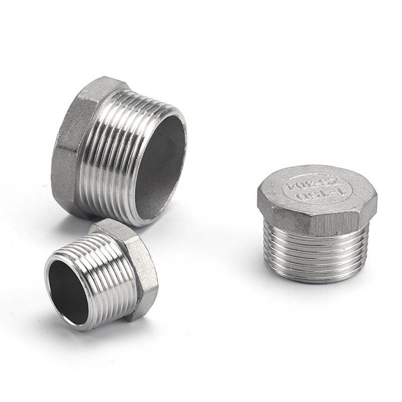 Stainless Steel 304 Pipe Fitting Hexagon Hollow Plug Male Thread 1/4″ to 2″