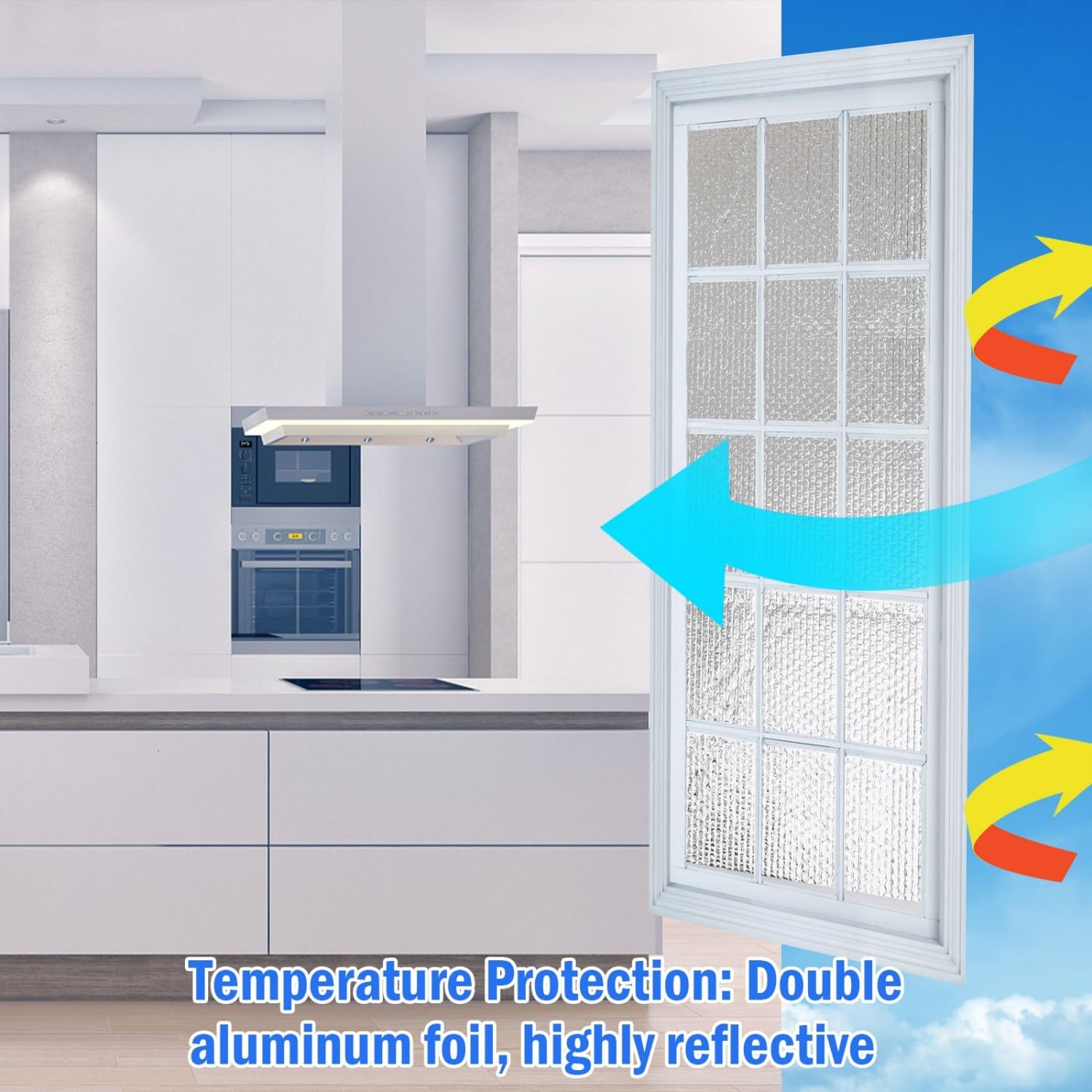Reflective Insulation 48in X 20ft Foil Bubble RV Window Film Heat Sun Block Gara