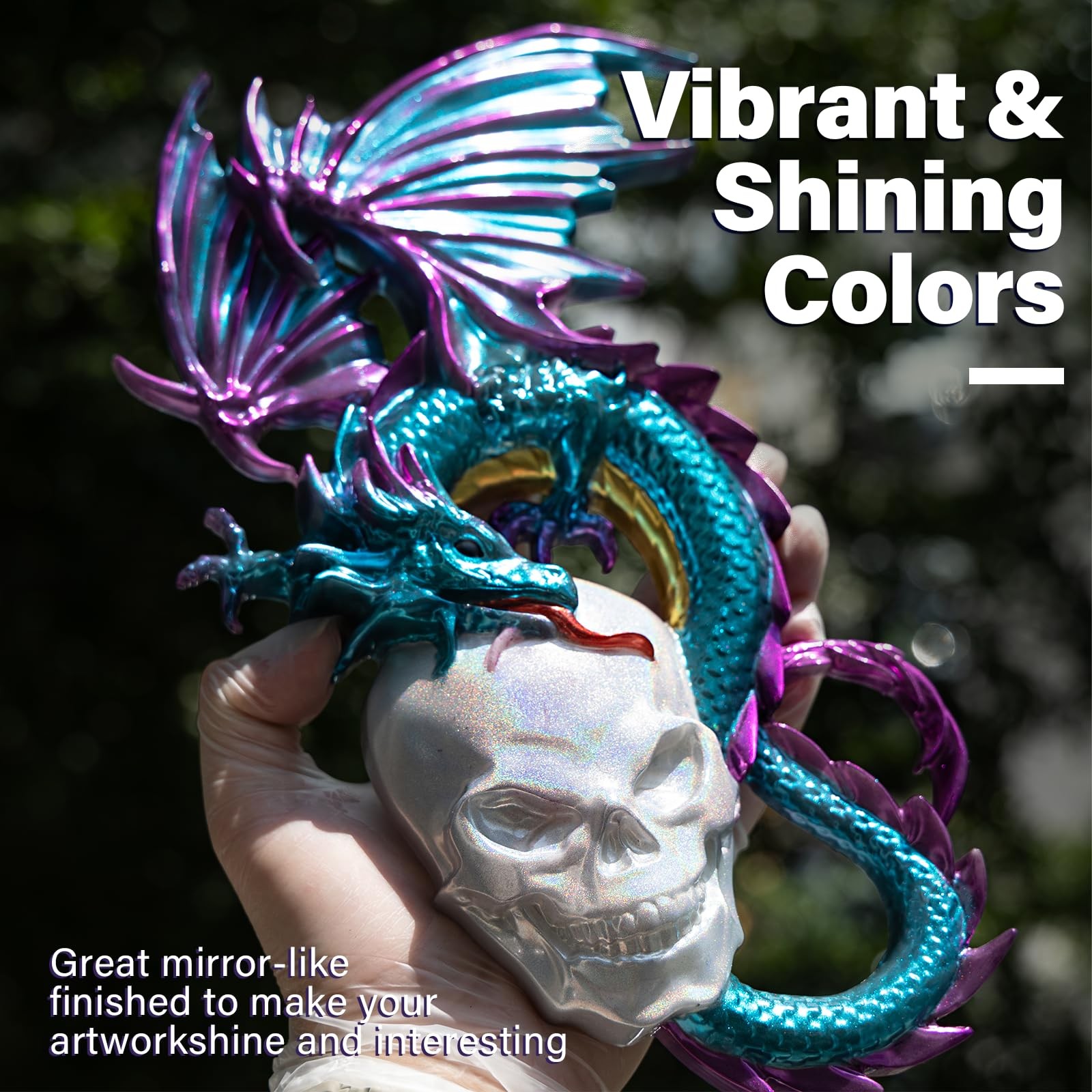 LET’S RESIN Chrome Powder,10 Colors Metallic Mirror Effect 10 colors
