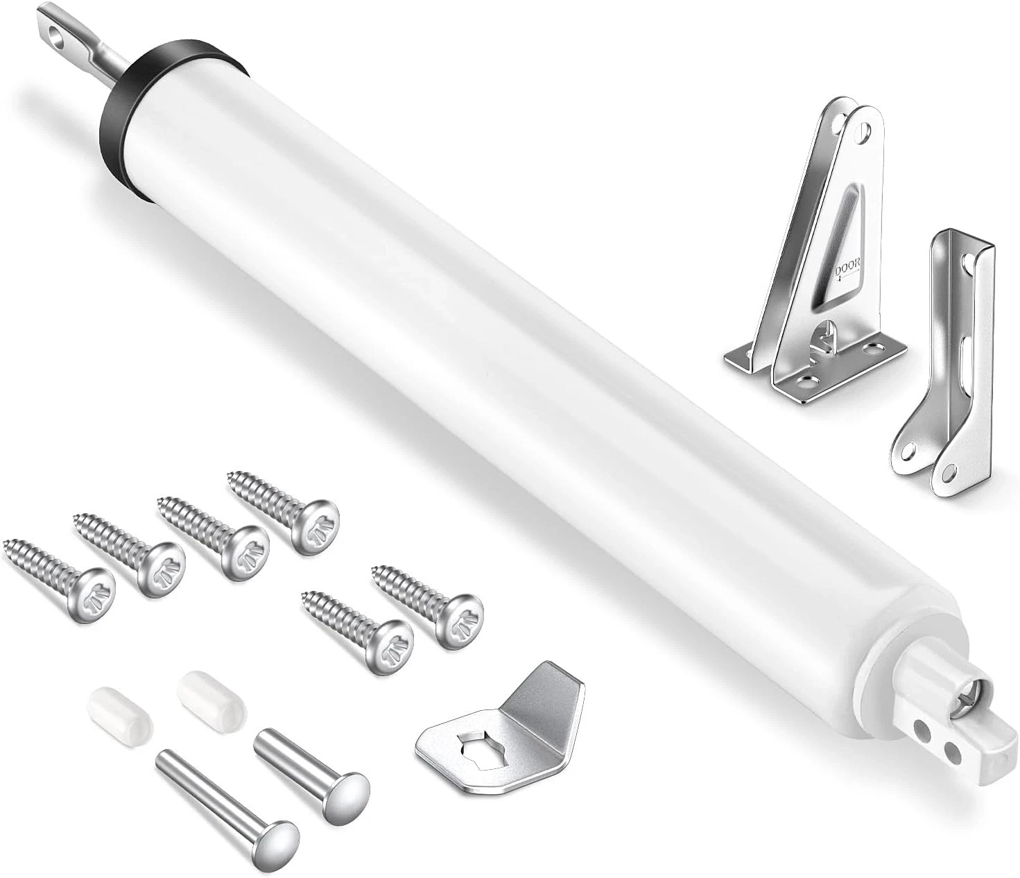Storm Door Closer, Pneumatic Screen Door Closer, Adjustable Closing Speed, Safet