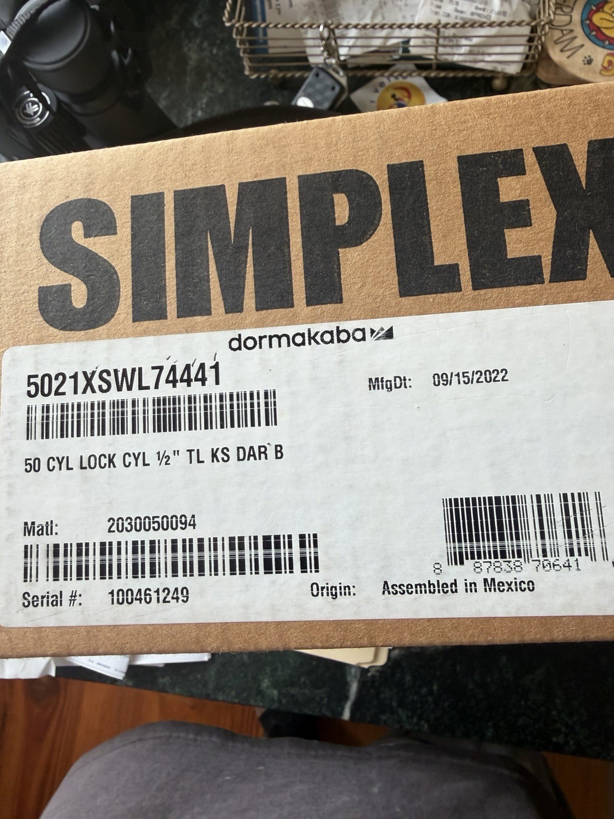 Simplex 50 Cyl Lock Cyl 1/2 Inch 5021xswl74441