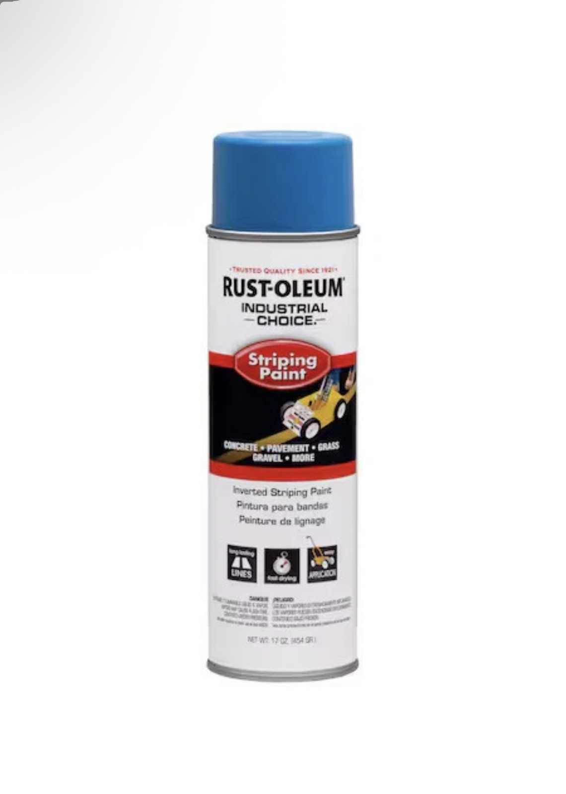 6 PACKRust-Oleum 263446 Industrial Choice Striping Paint, 18 Oz, Dark Blue,