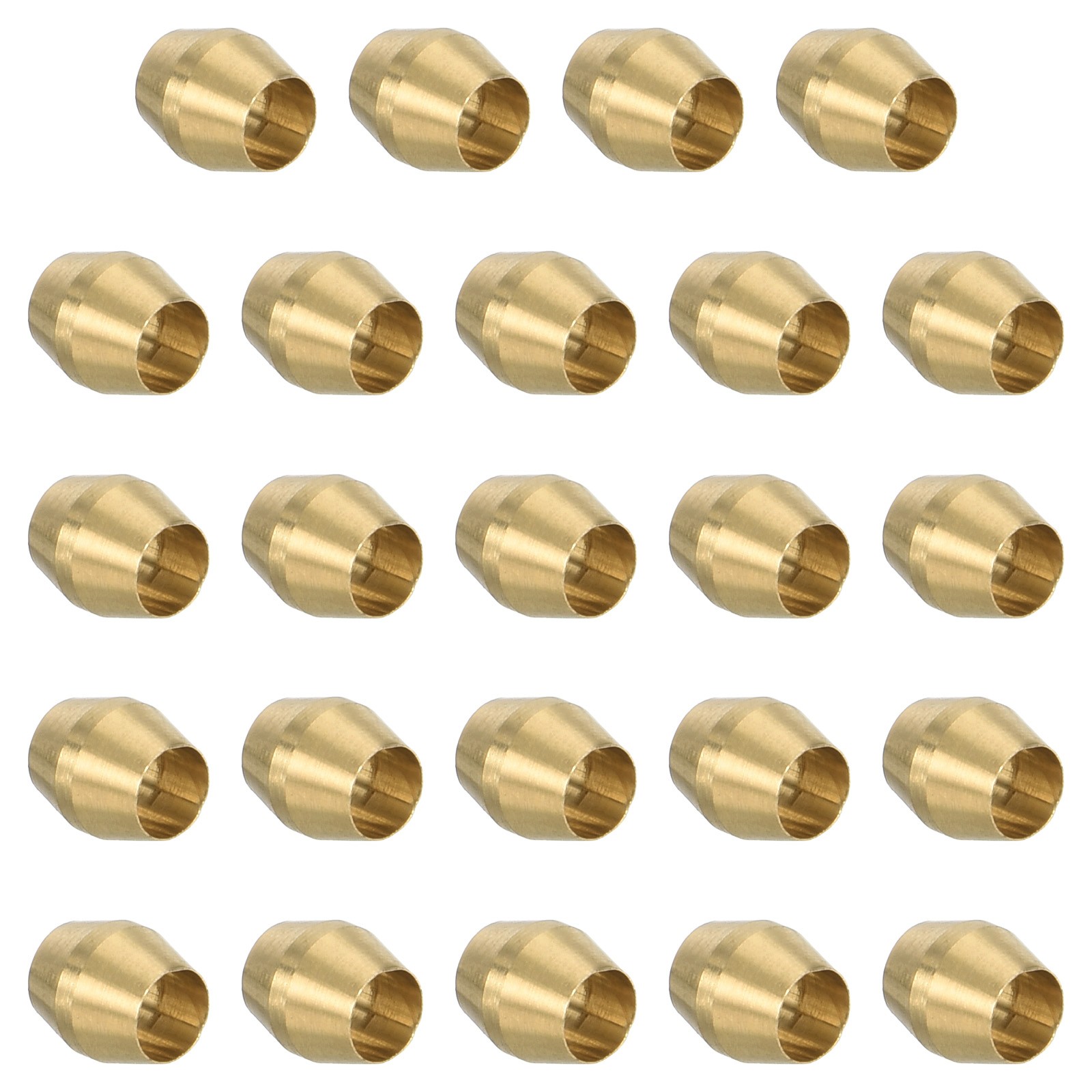 1/8″ ID  Brass Compression Sleeve Ferrules, 24 Pcs Brass Compression Fittings