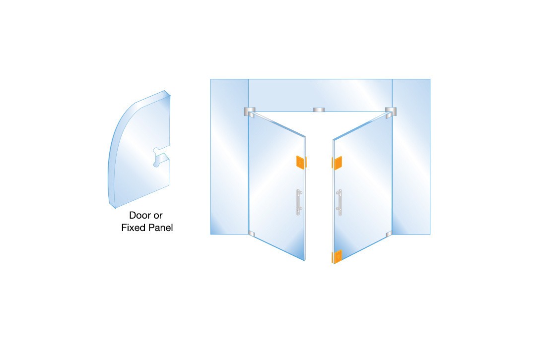 CRL EUR681PS Polished Stainless EUR Series Center Housed Patch Lock