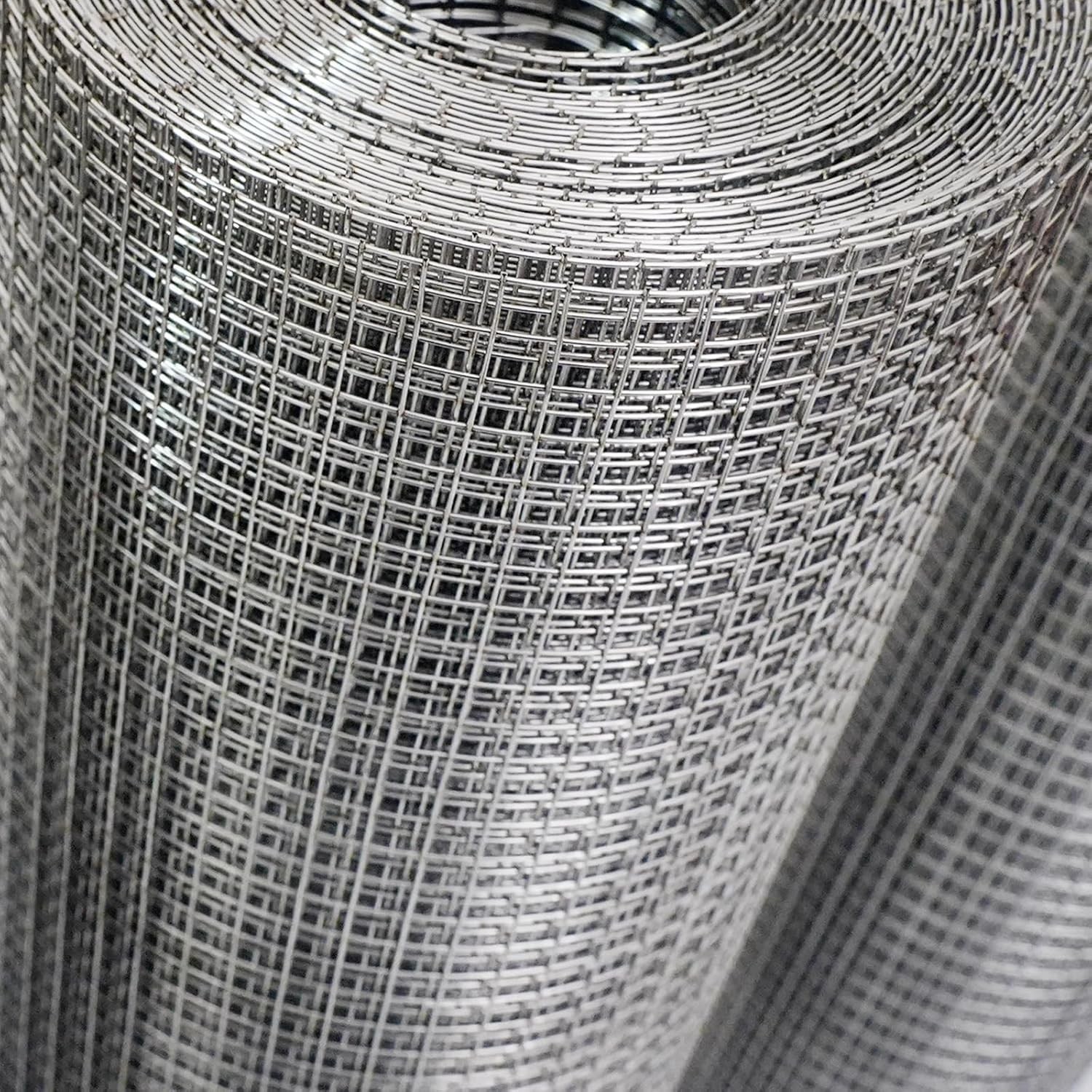 Hardware Cloth 1/4 inch 8″ x 10 ft, Galvanized 23 Gauge Wire Mesh | Welded Wi…