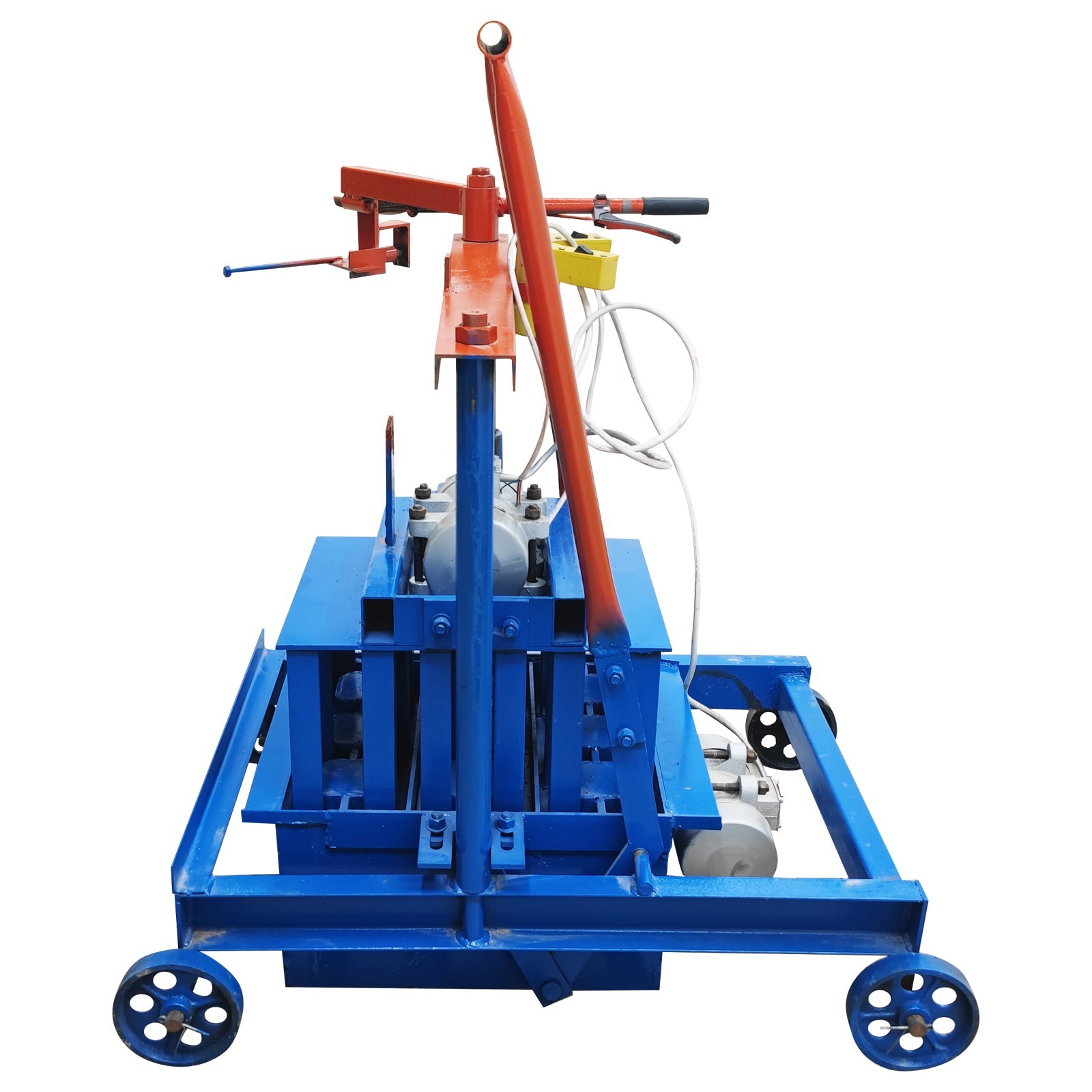 220V Hollow Block Making Machine 3-Block 15.7×5.9×7.8″ Bricks Each Time 550WX2