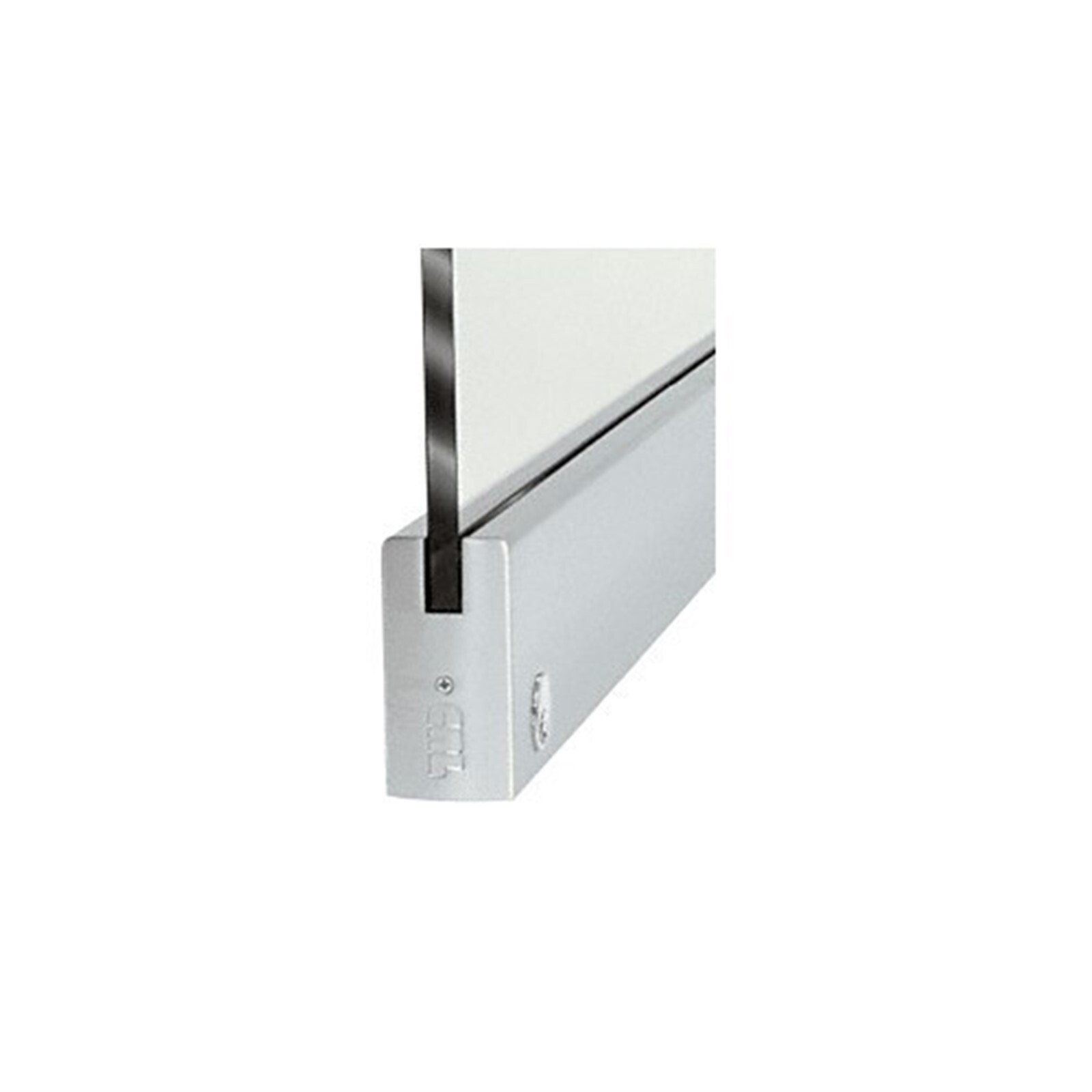 CRL DR4SBS12SL Brushed Stainless 4″ Square Door Rail w/ Lock for 1/2″ Glass