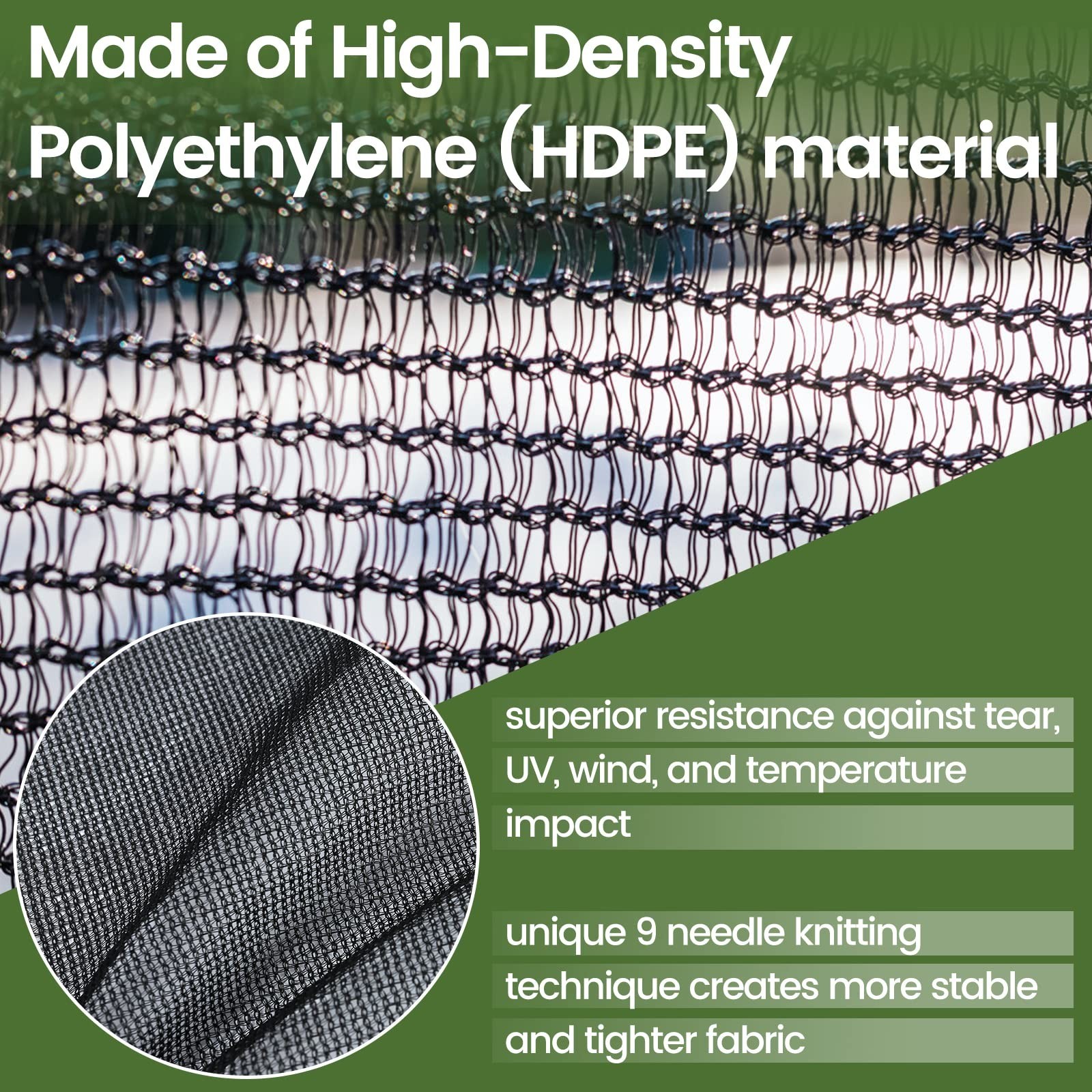 60-70% 8 x 16 FT Premium Mesh Tarp/Shade Cloth Sun Protection Heavy Duty Blac…