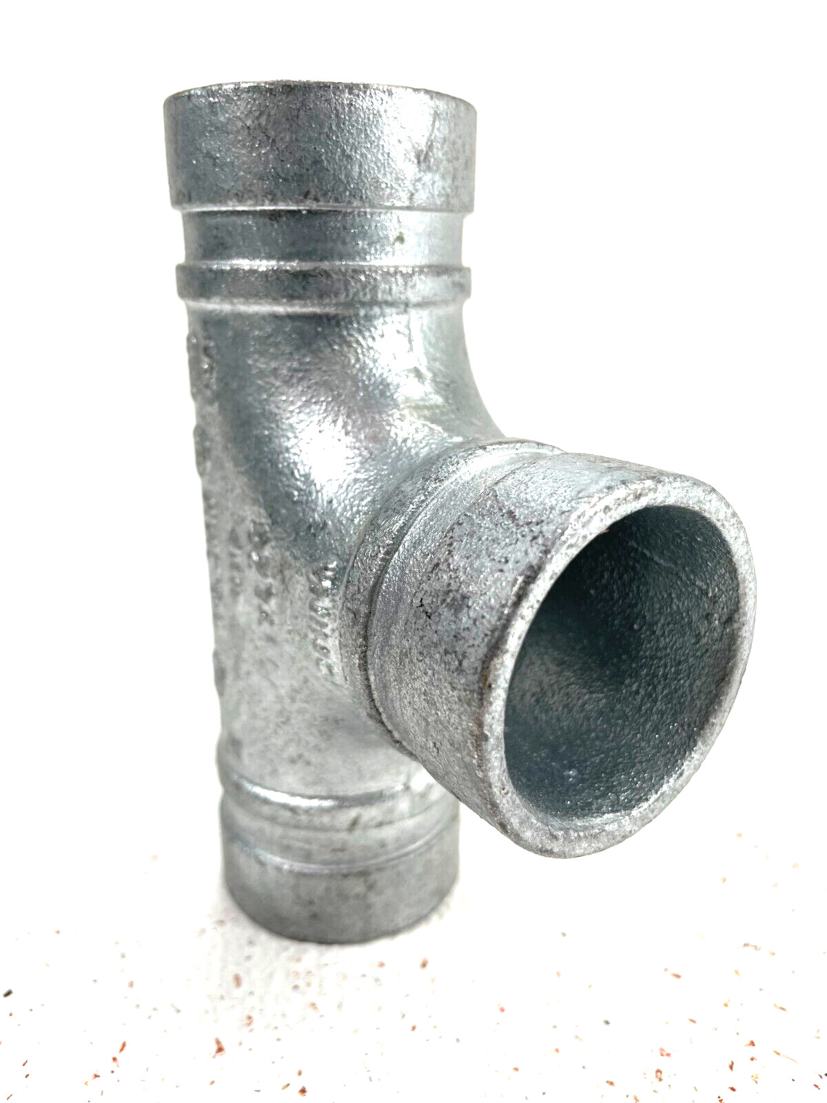 SPF Style T1 Straight Tee 1-1/2″ Galvanized Grooved End IPS Pipe Size Fitting