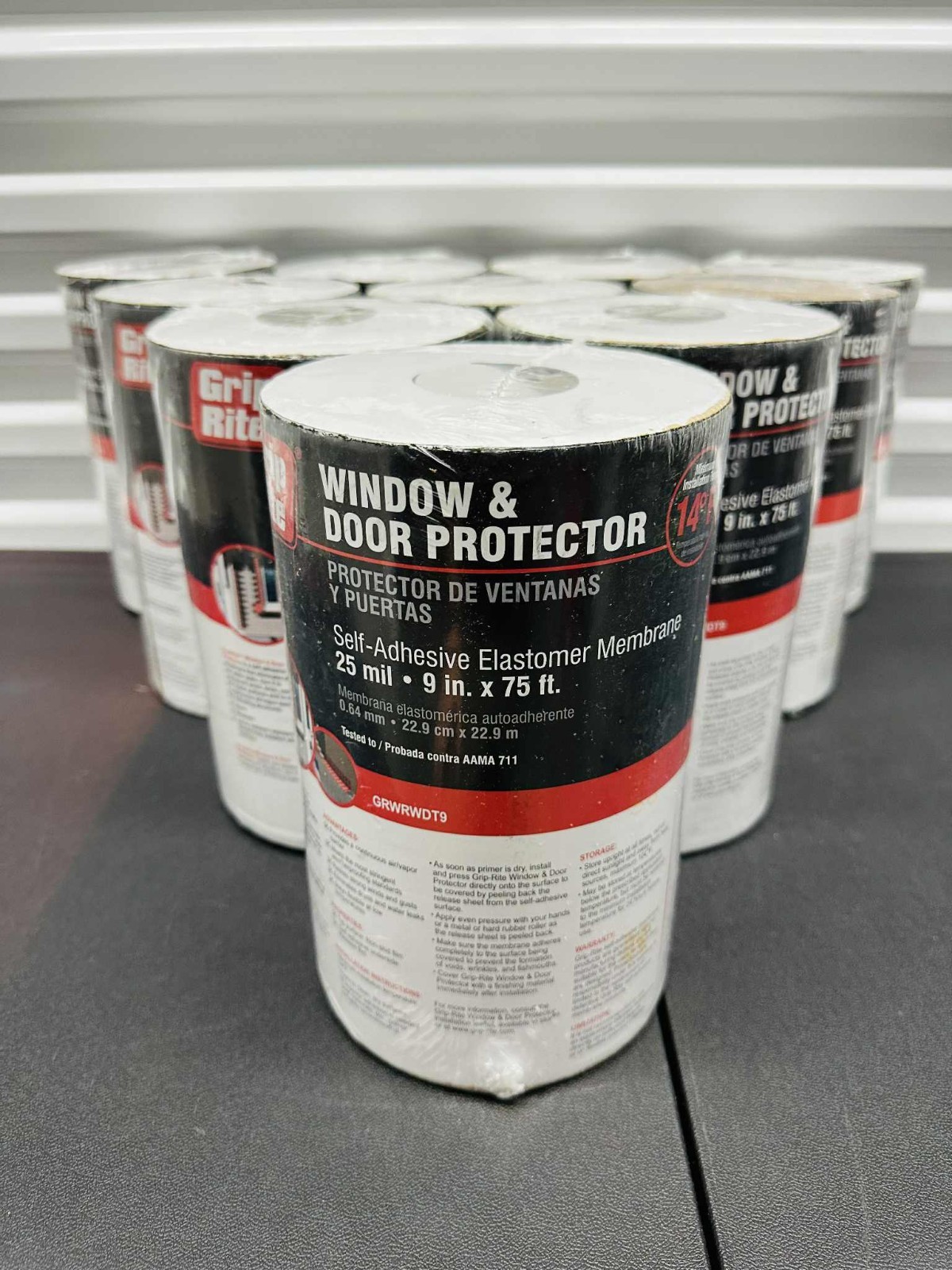 Grip-Rite GRWRWDT9 Window & Door Wrap 9″ x 75′ Weatherproof and Durable