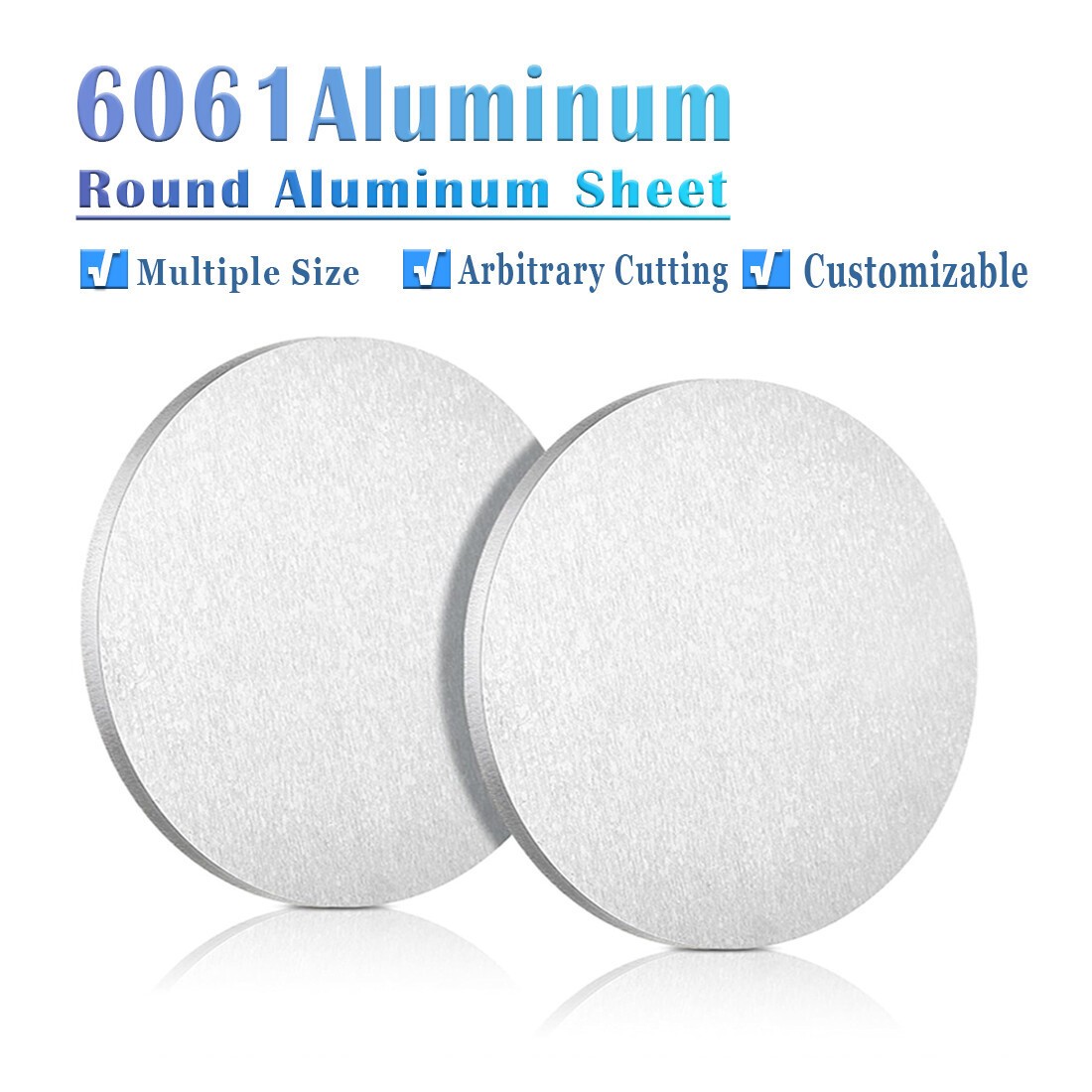 6061 Round Aluminum Sheet Disc Plate Dia 100/150/200/300mm Thick 1/2/3/4/5-10mm