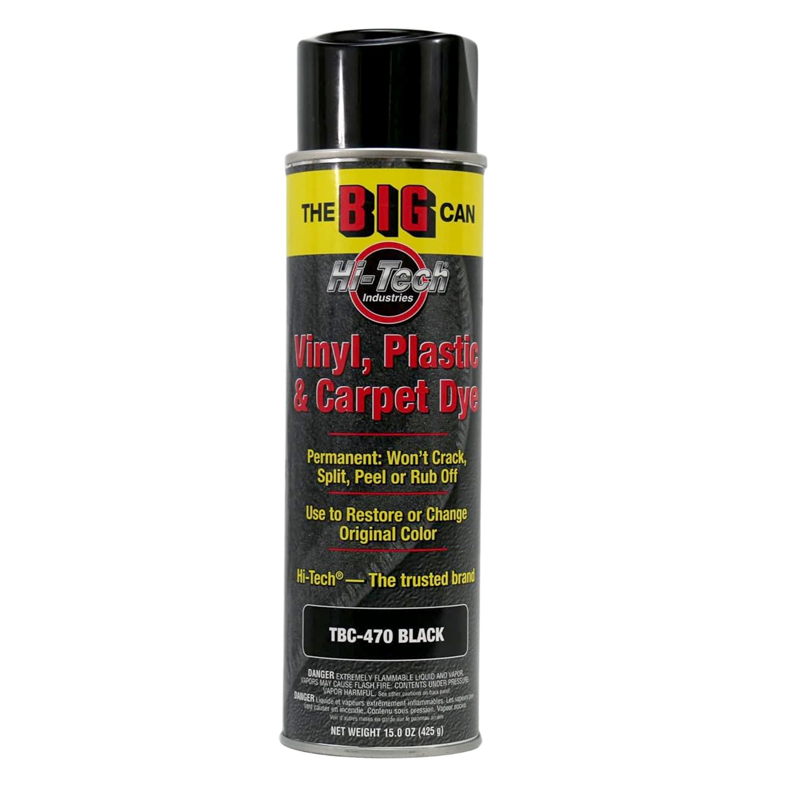 HI-TECH Big Can Black Spray Dye – 15oz Carpet, 15 Ounce (Pack of 1),