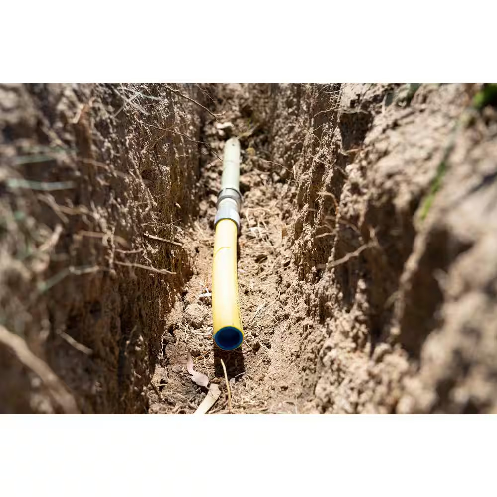 Underground Gas Transition Fitting Pipe Yellow Poly 1 1/4 x 1 1/4 inch MIP