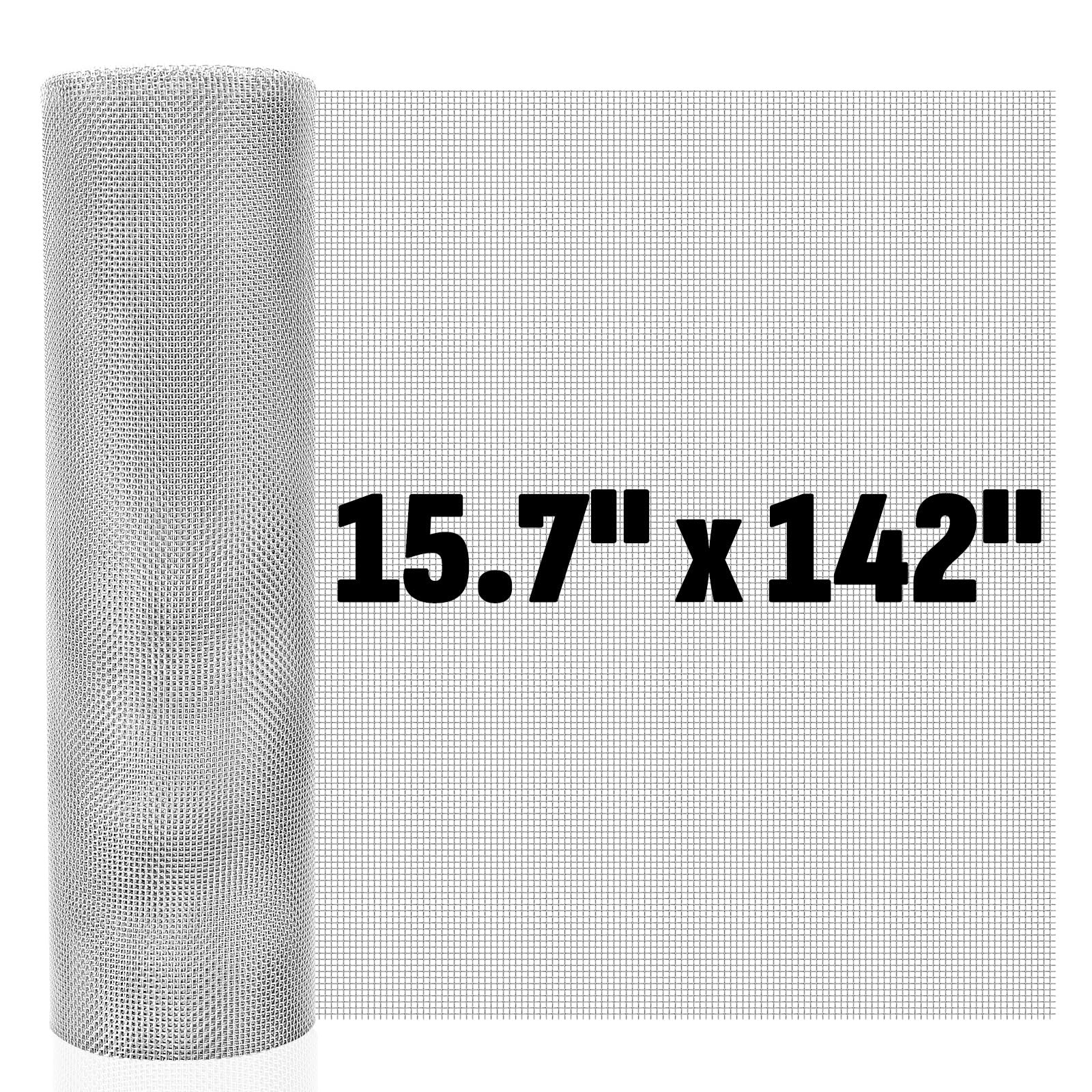 20 Mesh 304 Stainless Steel Screen, 15.7” x 15.7in x 142in(40x360cm)
