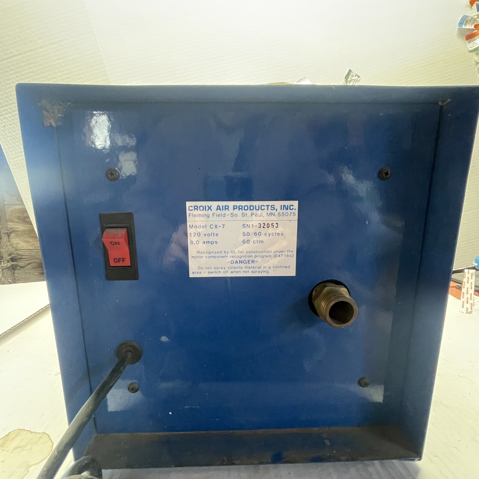 Croix CX7 Turbine Paint Sprayer Air Brush Compressor 120 Volts 8 AMPS Graco