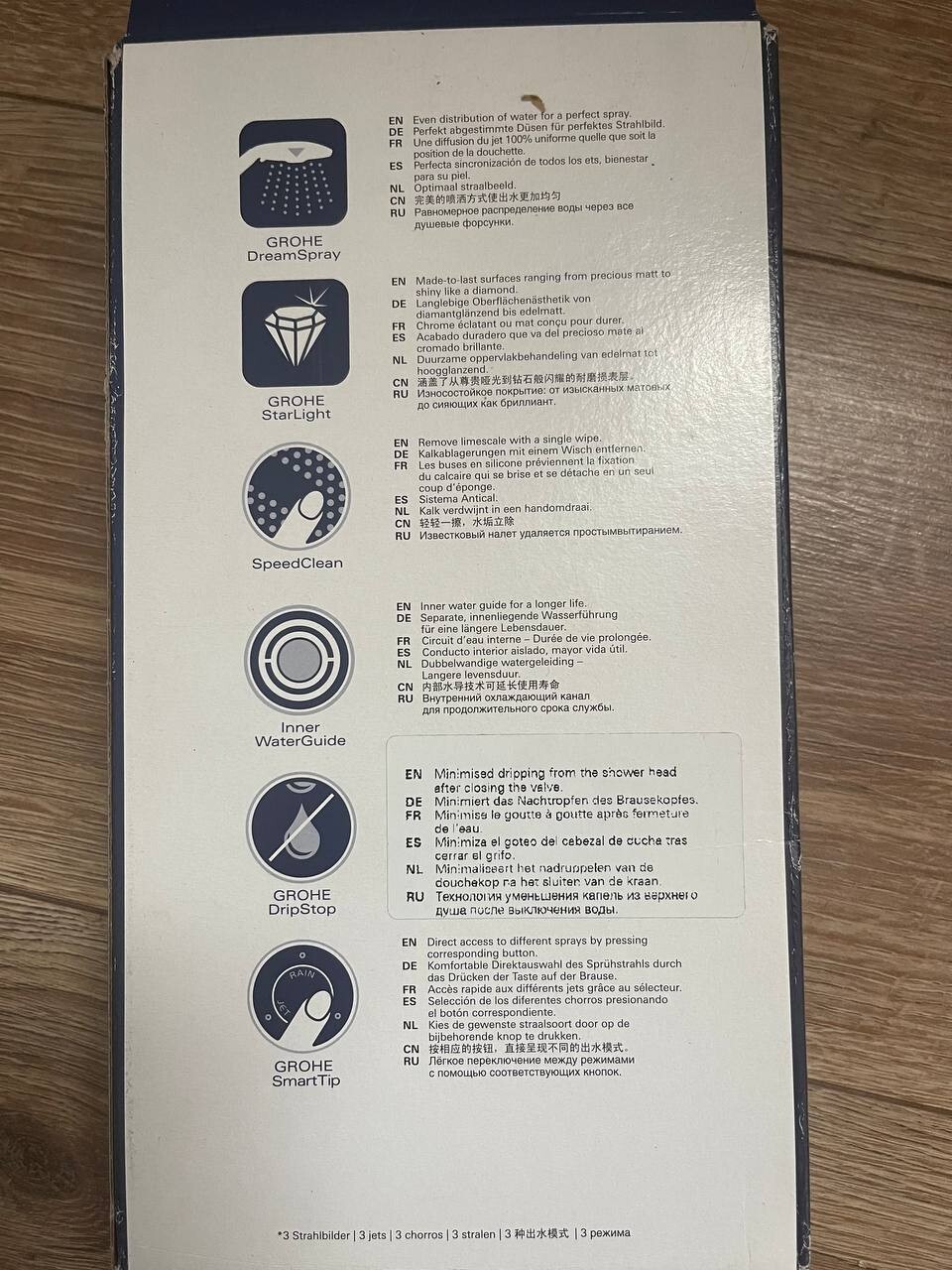 GROHE hand shower head chrome GERMANY 26574000 GROHE Rainshower SmartActive 130