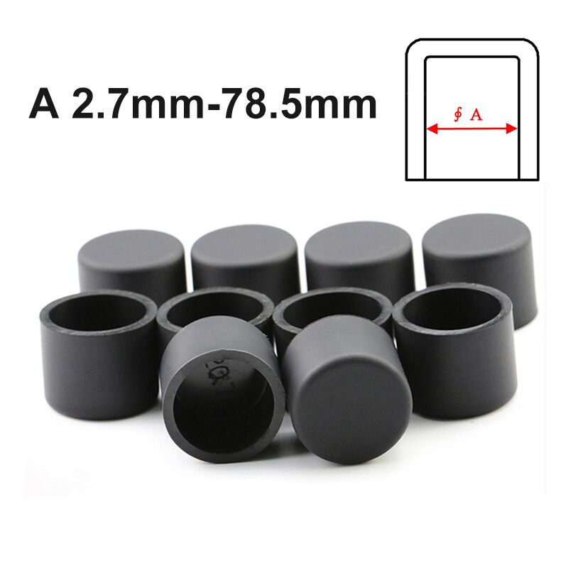 Silicone End Cap Rubber Blanking Plugs Finishing Caps 2.7mm-78.5mm White/Black