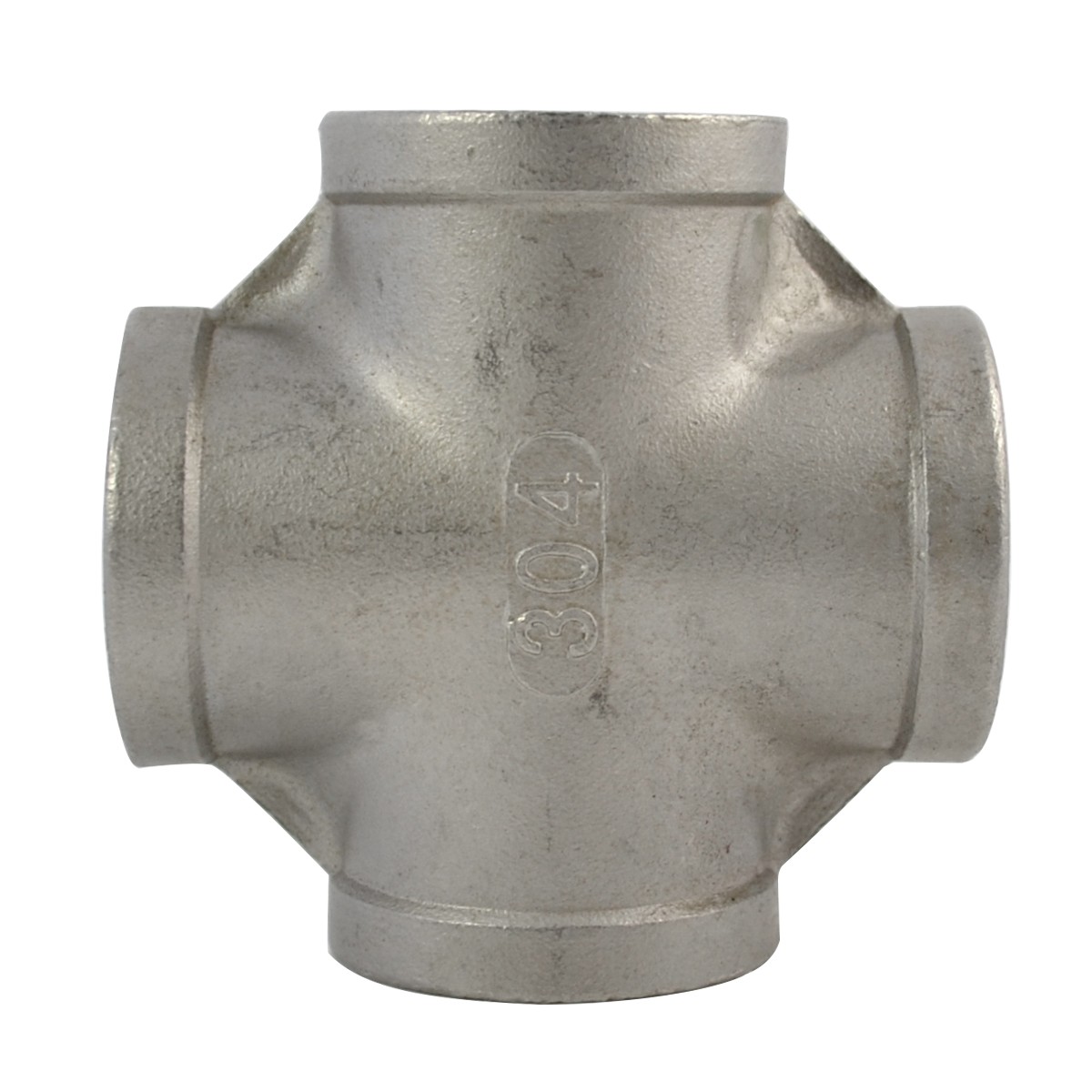 1-1/2“ in NPT 4 Way Female Threaded Cross Coupling SS304 Pipe Fittings connector