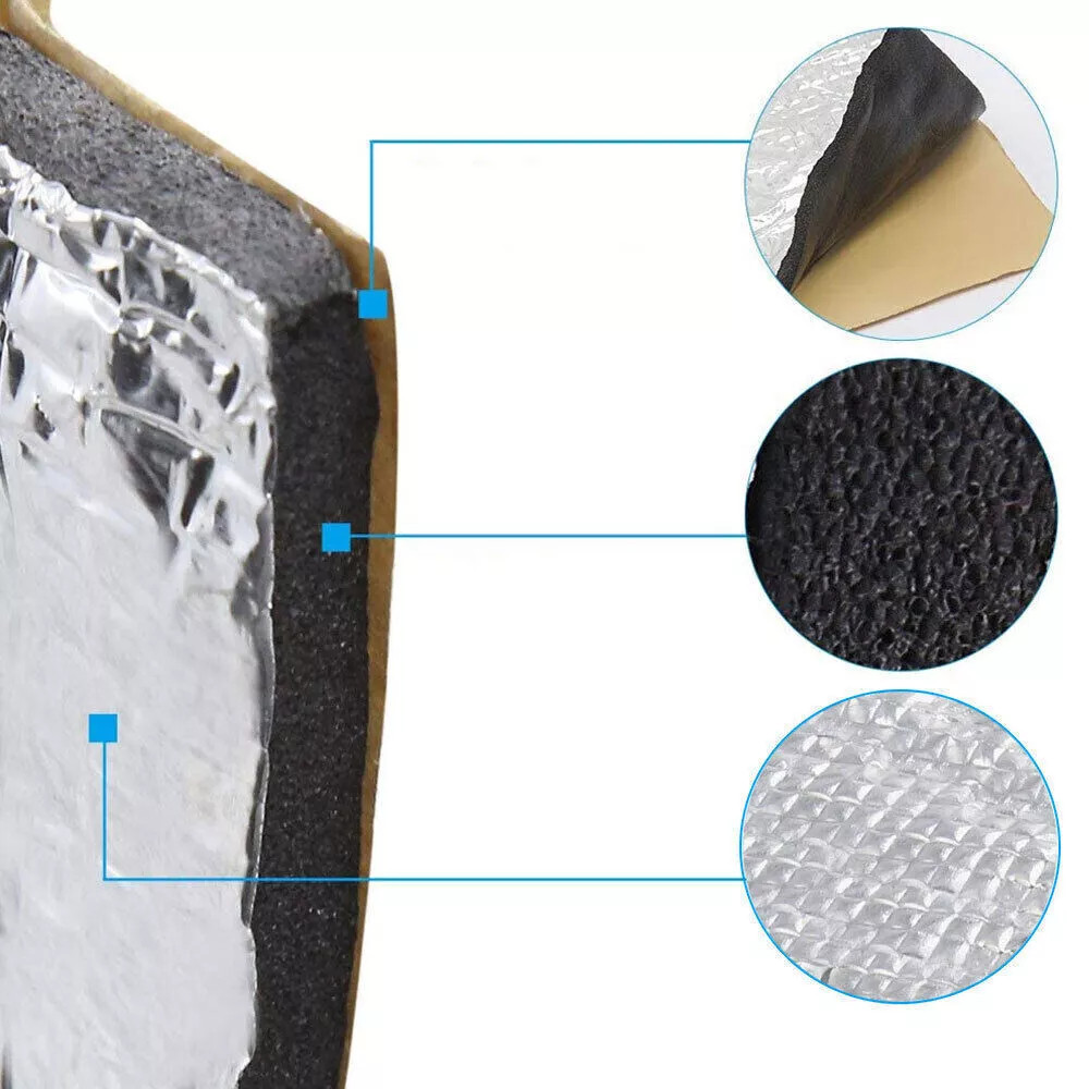 Universal Sound Deadening Mat 12Pcs for Car Shock absorption and noise 19sqft