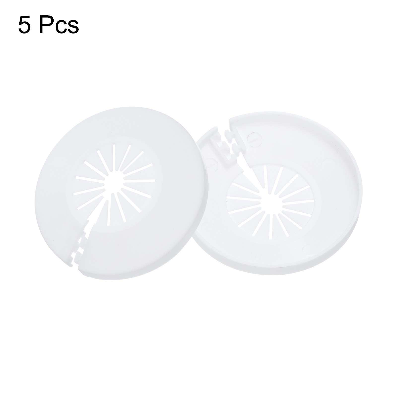 5PCS Flange Pipe Cover Decor for 0.6 to 1.1in (14-29mm) Pipe Cover Decor,White
