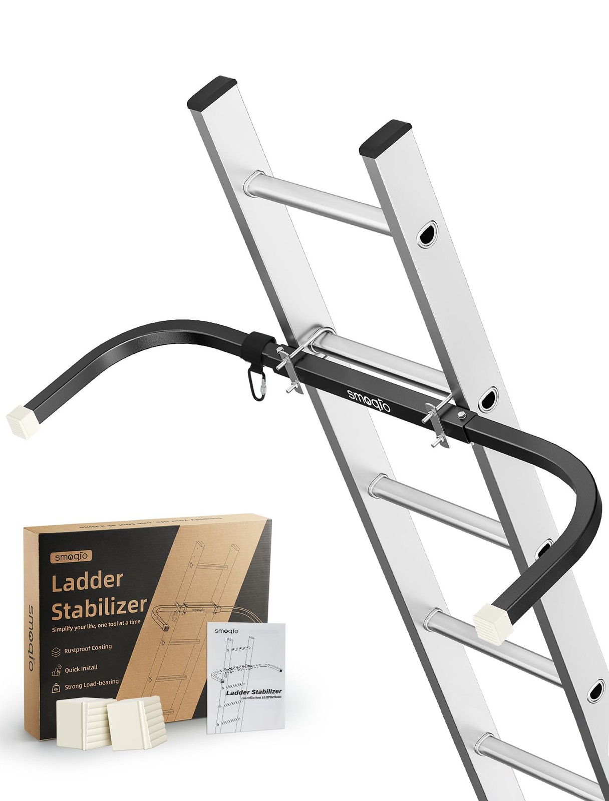 Ladder Stabilizer, Adjustable Standoff, Stabilizer Black
