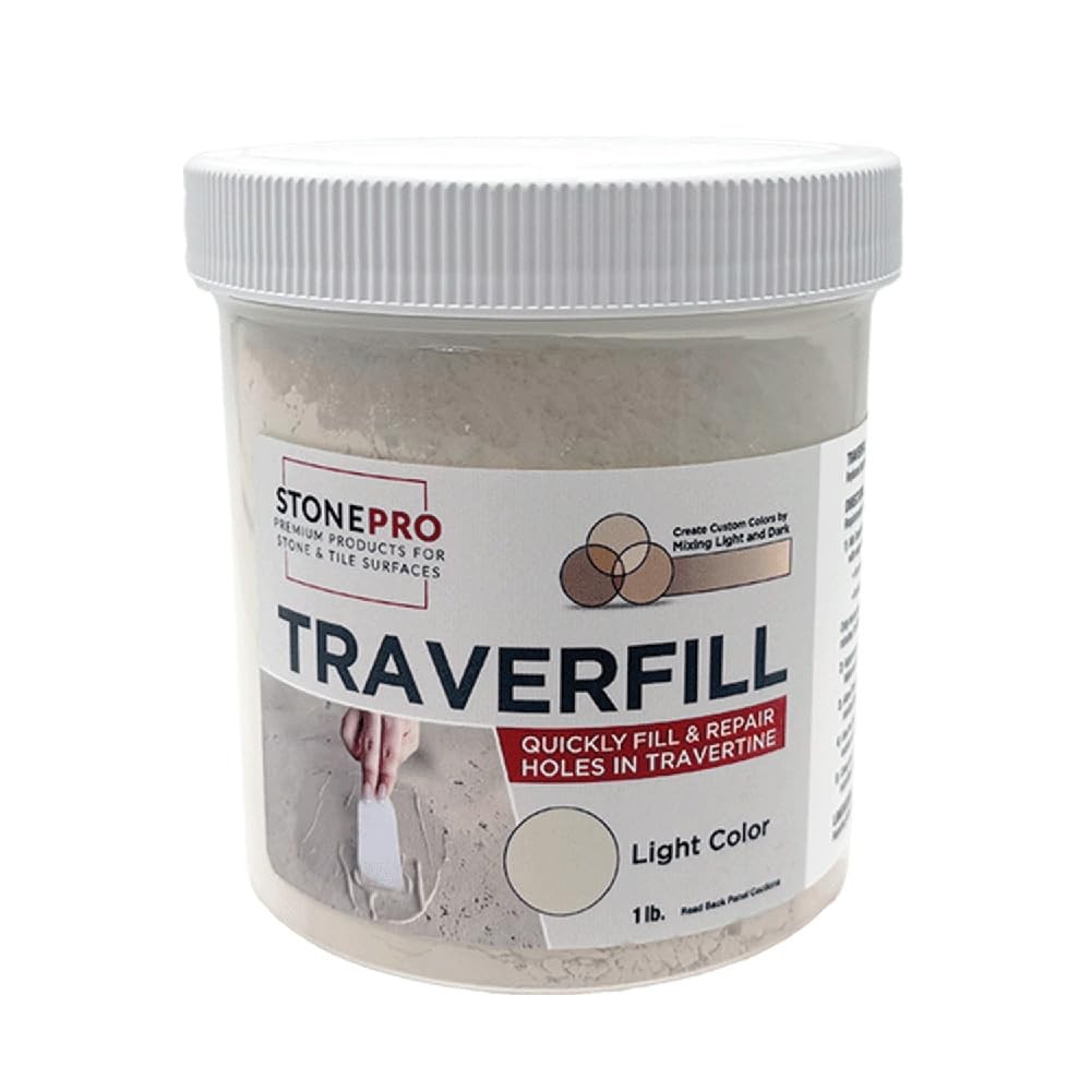 StonePro Traverfill – Travertine Repair – Fills 1 Pound (Pack of 1), Cream
