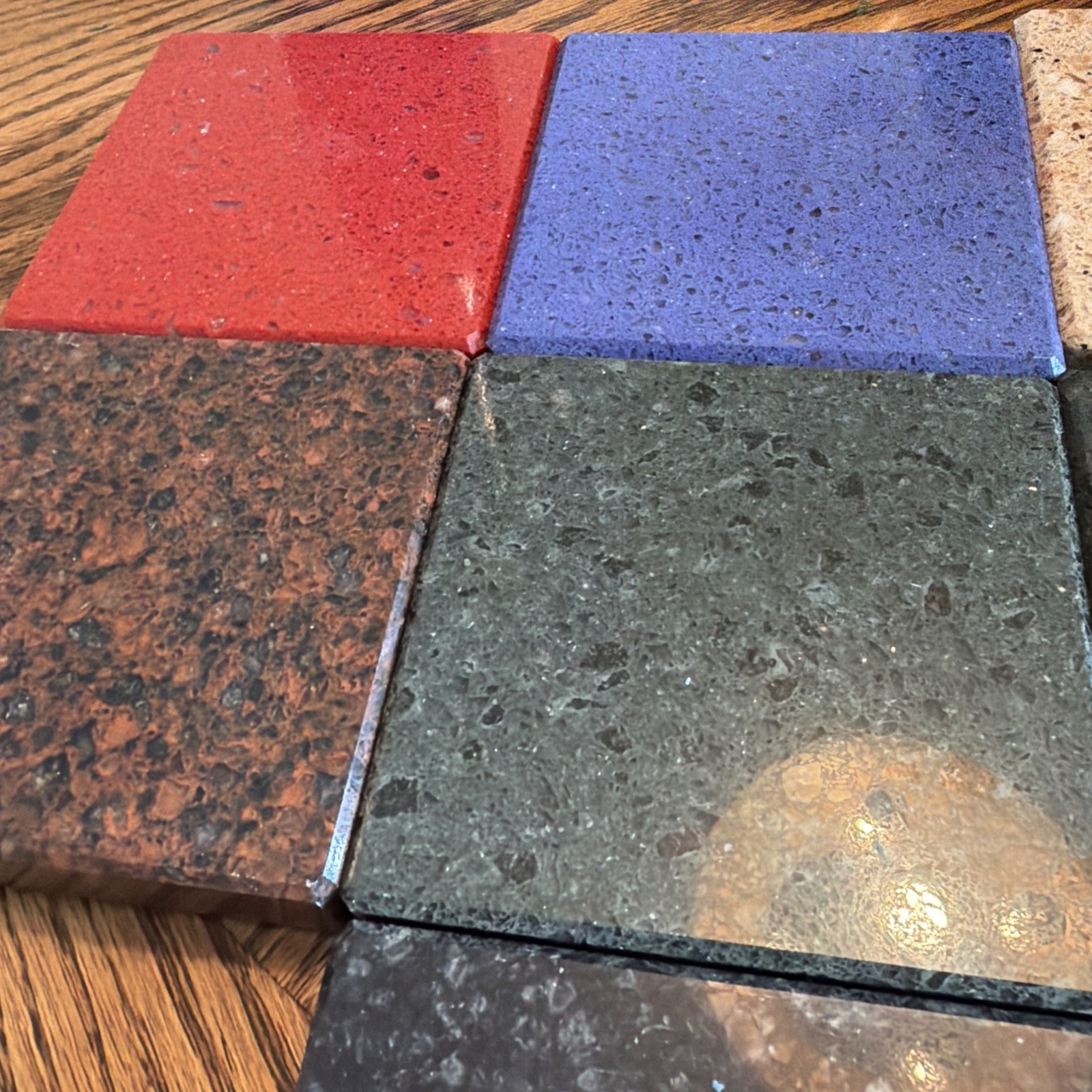 Granite Countertop Samples 4×4. Various Colors