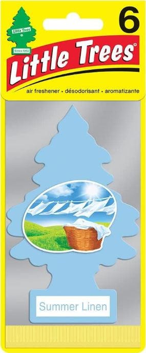 Little Trees 60574 Summer Linen Hanging Air Freshener for Car & Home 12 Pack!