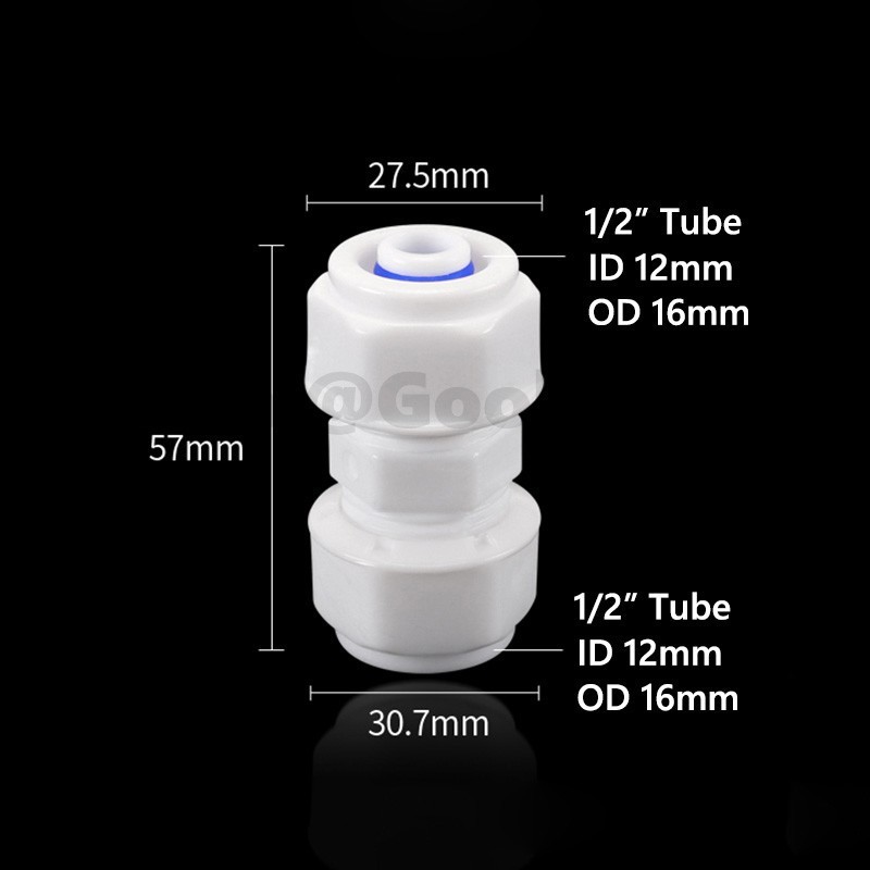POM Plastic 1/2″ 3/4″ Thread Fitting Water Pipe Connector Hose Joiner Elbow Tee