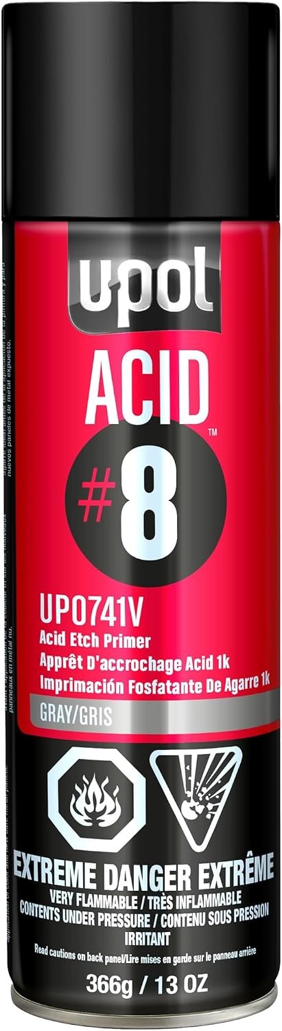 U-POL Acid 8 Etch Primer Spray Gray 13 oz Bare Metal