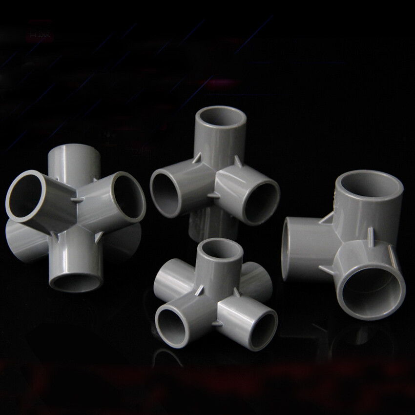 3/4/5/6-Way PVC Plastic Pipe Fittings Adhesive Connector Elbow 20/25/32/40/50mm