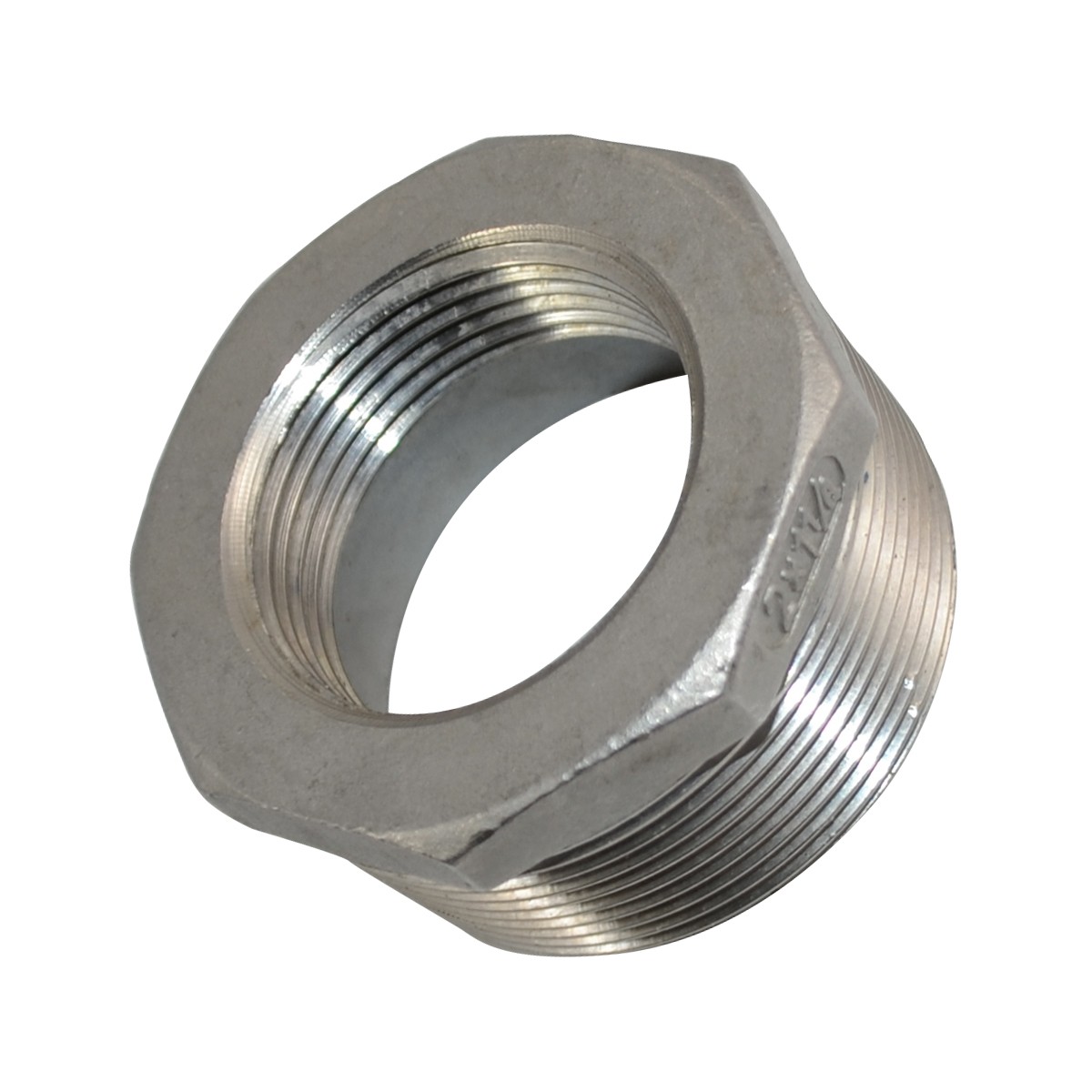 2″ male to 1-1/4″ NPT female HEX Reducer bushing pipe adapter Stainless Steel
