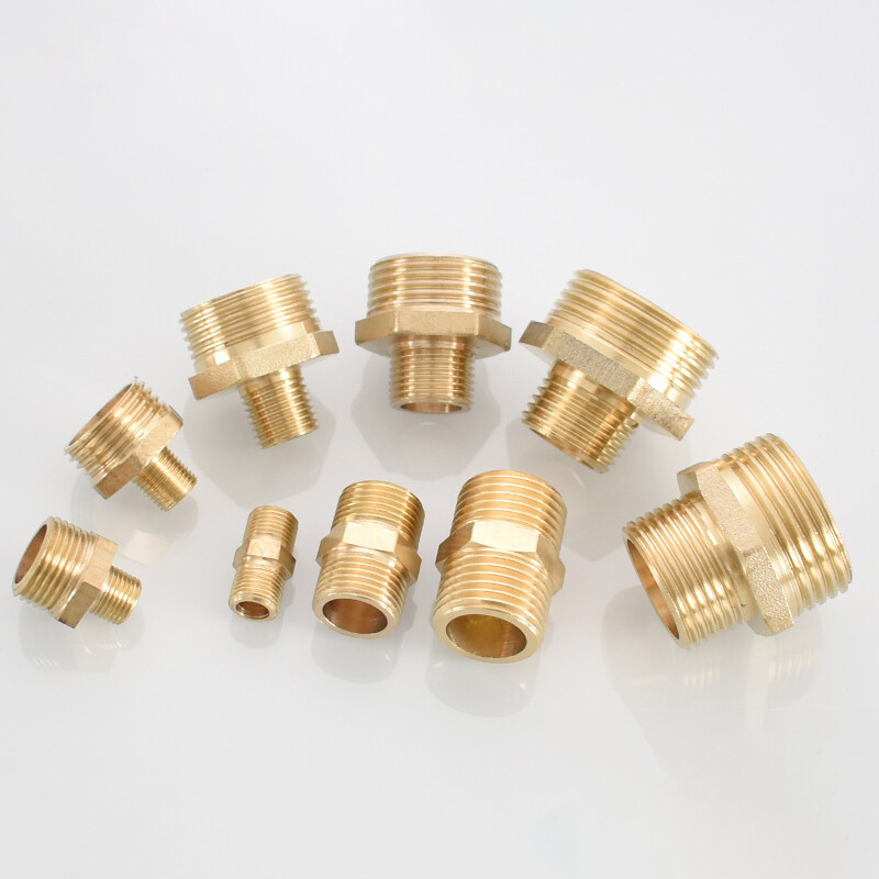Male to Male Equal Brass Nipple Adapter Brass Male Fittings 1/8″1/4″3/8″1/2″3/4″