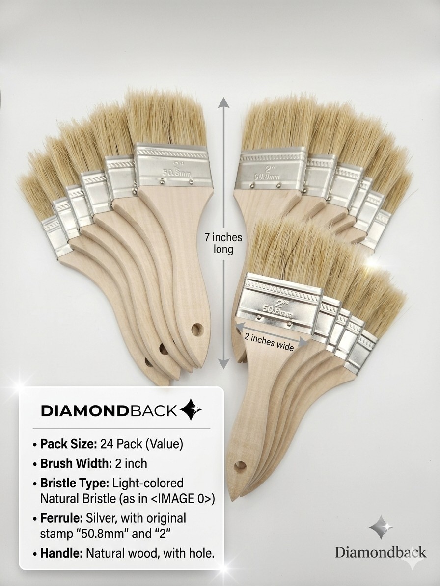 24 Pk- 2 inch Chip Paint Brushes