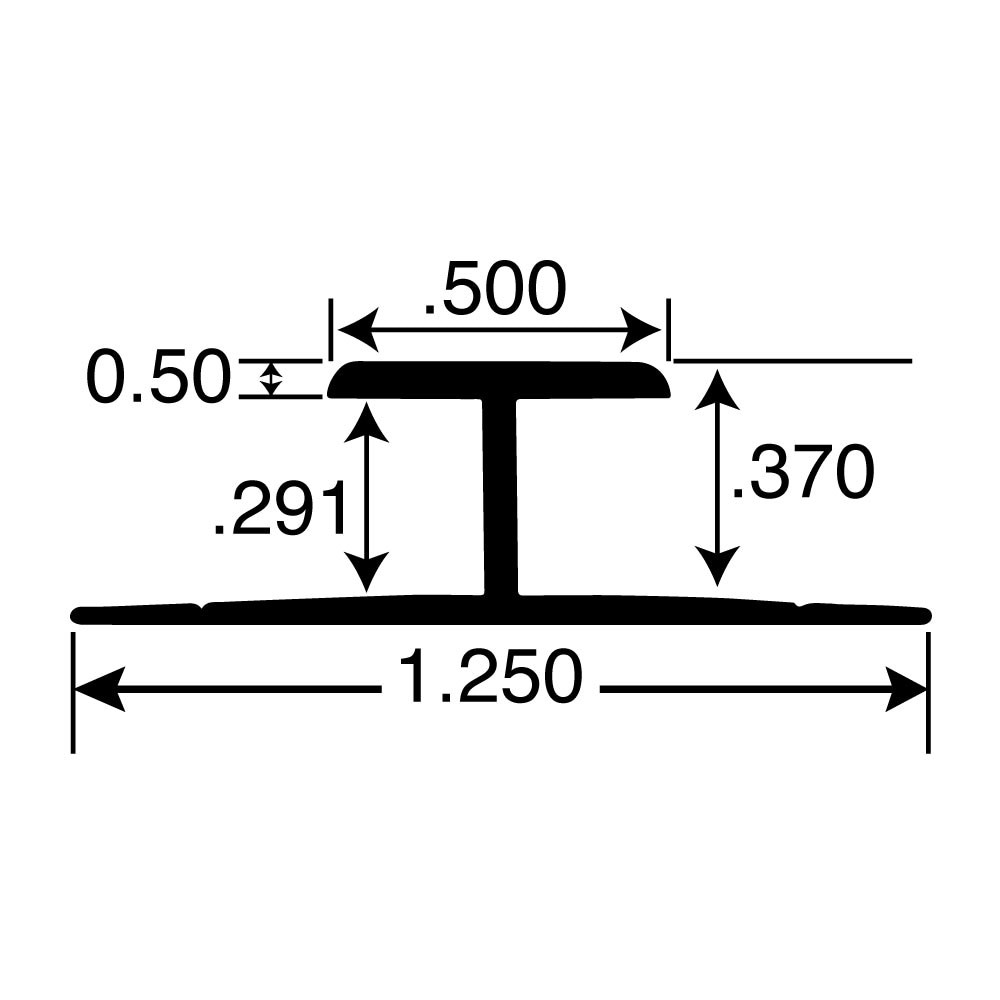 Outwater Aluminum H Channel Fits Material 1/4 to 9/32 Inch Black Aluminum