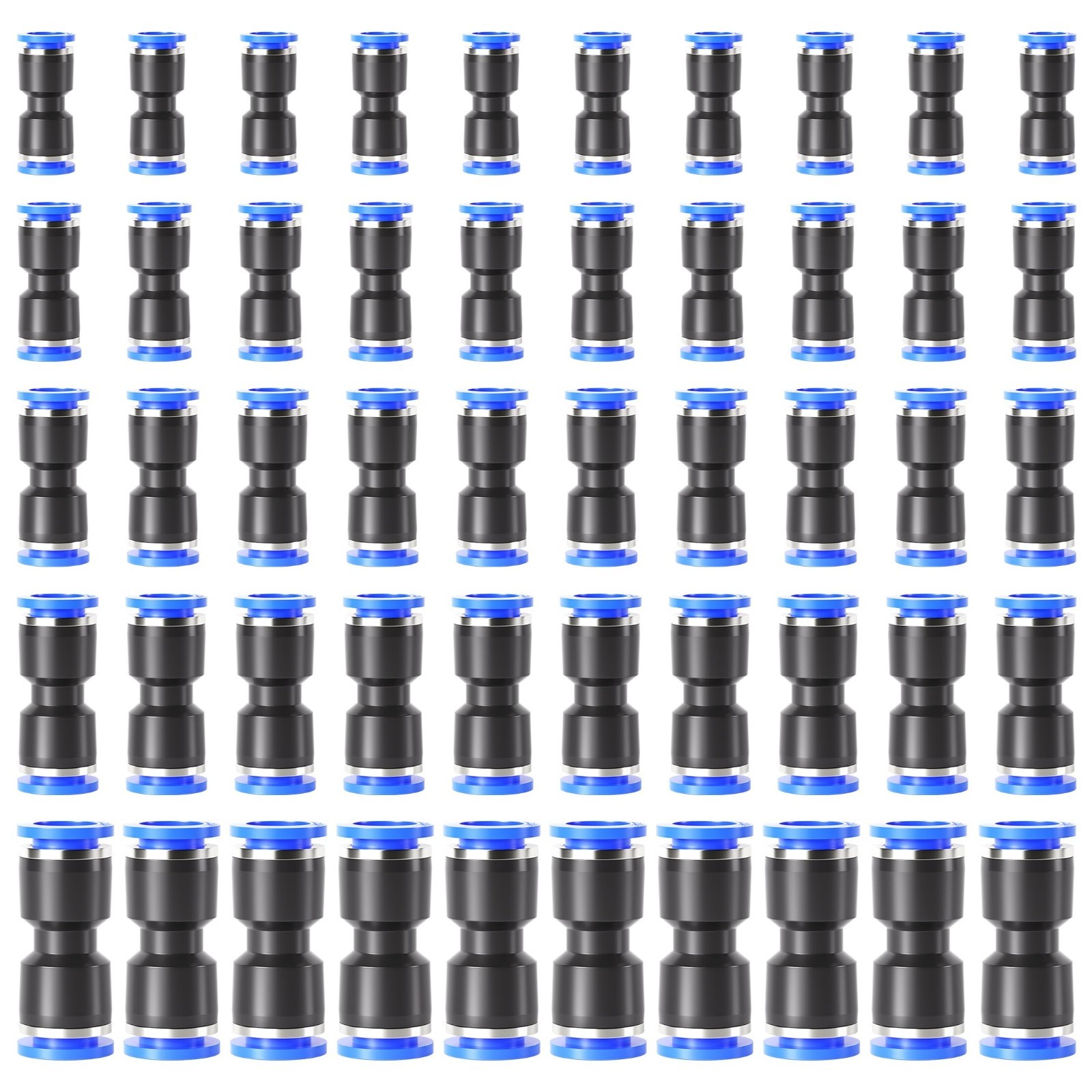 50 pcs Pneumatic Straight Push Connectors Quick Release Air Line Fittings 5/32″-