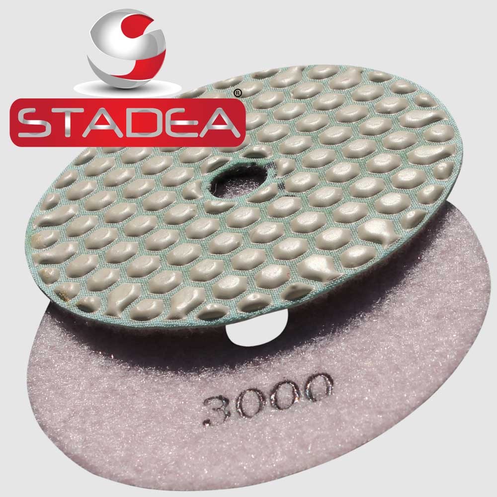 STADEA 4″ Diamond Dry Concrete Stone Marble Granite Polishing Pads 8+1 Set Kit