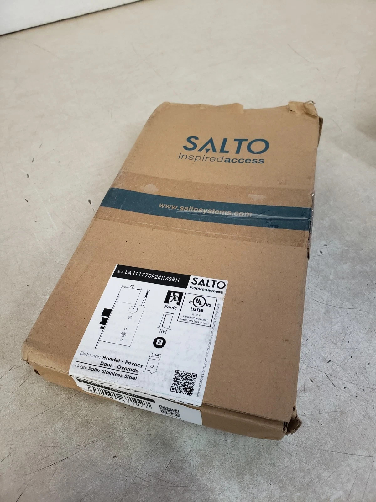 Salto LA1T1770F24IMSRH Handle-Privacy Door Override Satin Finish Stainless Steel
