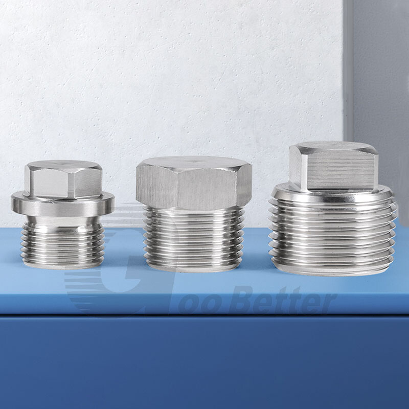 A2 Stainless Steel Male Plug Pipe Fittings Blanking Hex / Flange / Square Head
