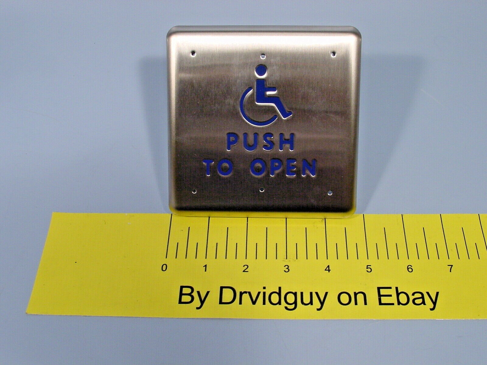 Door Controls DC10011 4.75″ Square PushPlate w/ Push-To-Open Handicap