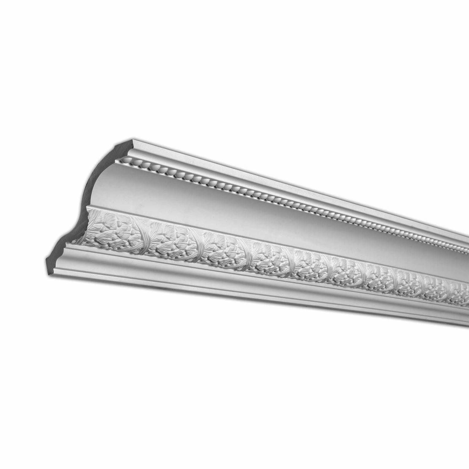 6in Face x 4-5/8in H x 3-7/8in Proj, Primed White Polyurethane, Crown Moulding,