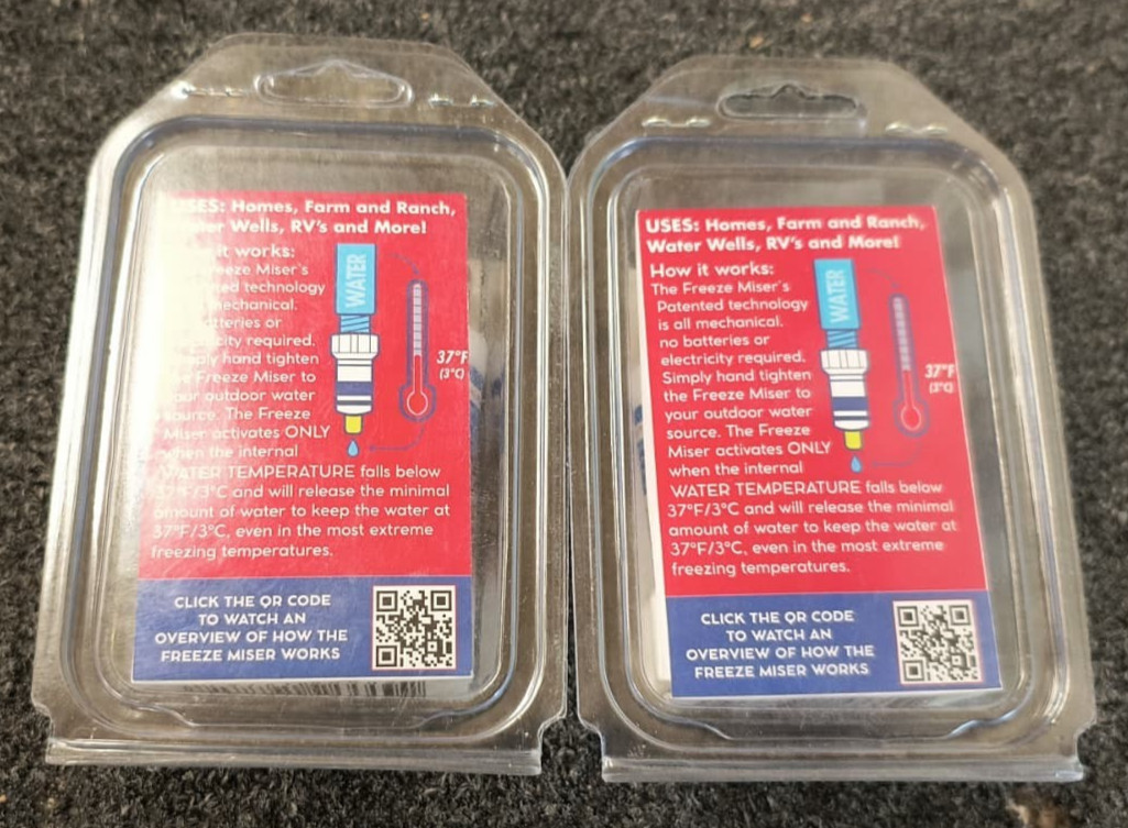 Lot of 2 – Freeze Miser Outdoor Faucet Freeze Protection 2 Pack – New , S5