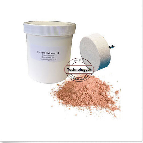 Cerium Oxide High Grade Polishing Powder – 1 lb. and 3″ Felt Polishing Wheel