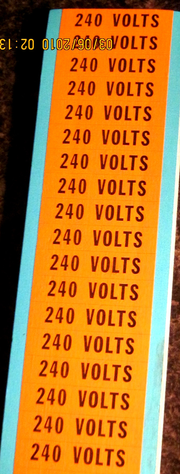 Lot Of 20 Brady Voltage & Conduit Markers 240 Volts 240V Decals Labels NEW