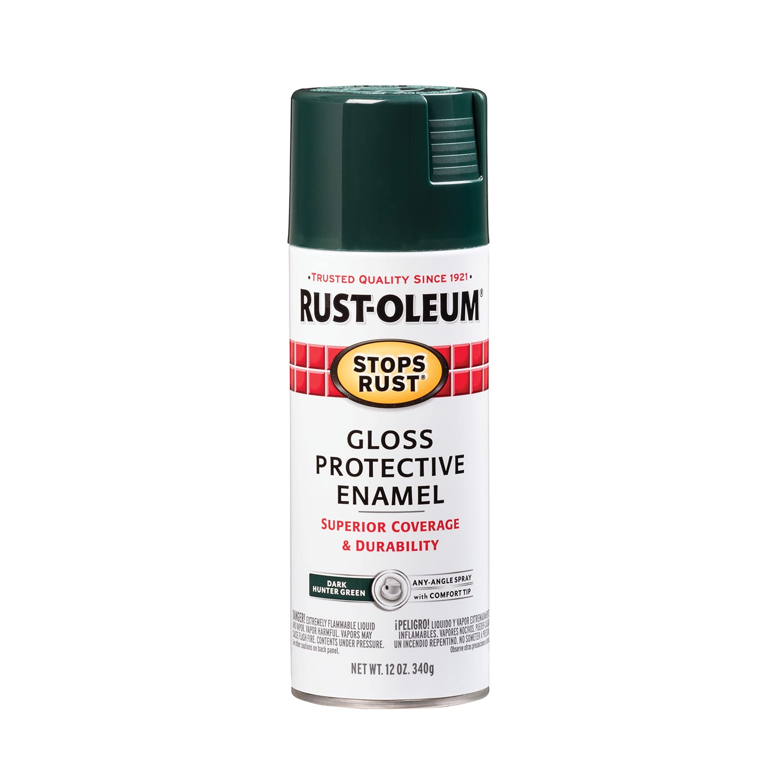 Rust-Oleum 7733830 Stops Rust 12 Ounce (Pack of 1), Gloss Dark Hunter Green