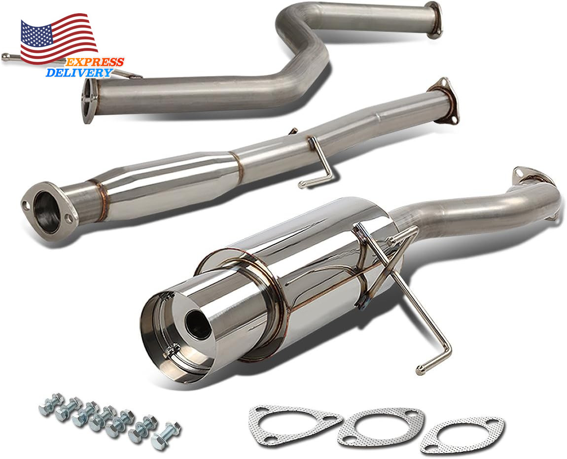 4″ round Muffler Tip Catback Exhaust System Fits for 1992-2000 Honda Civic