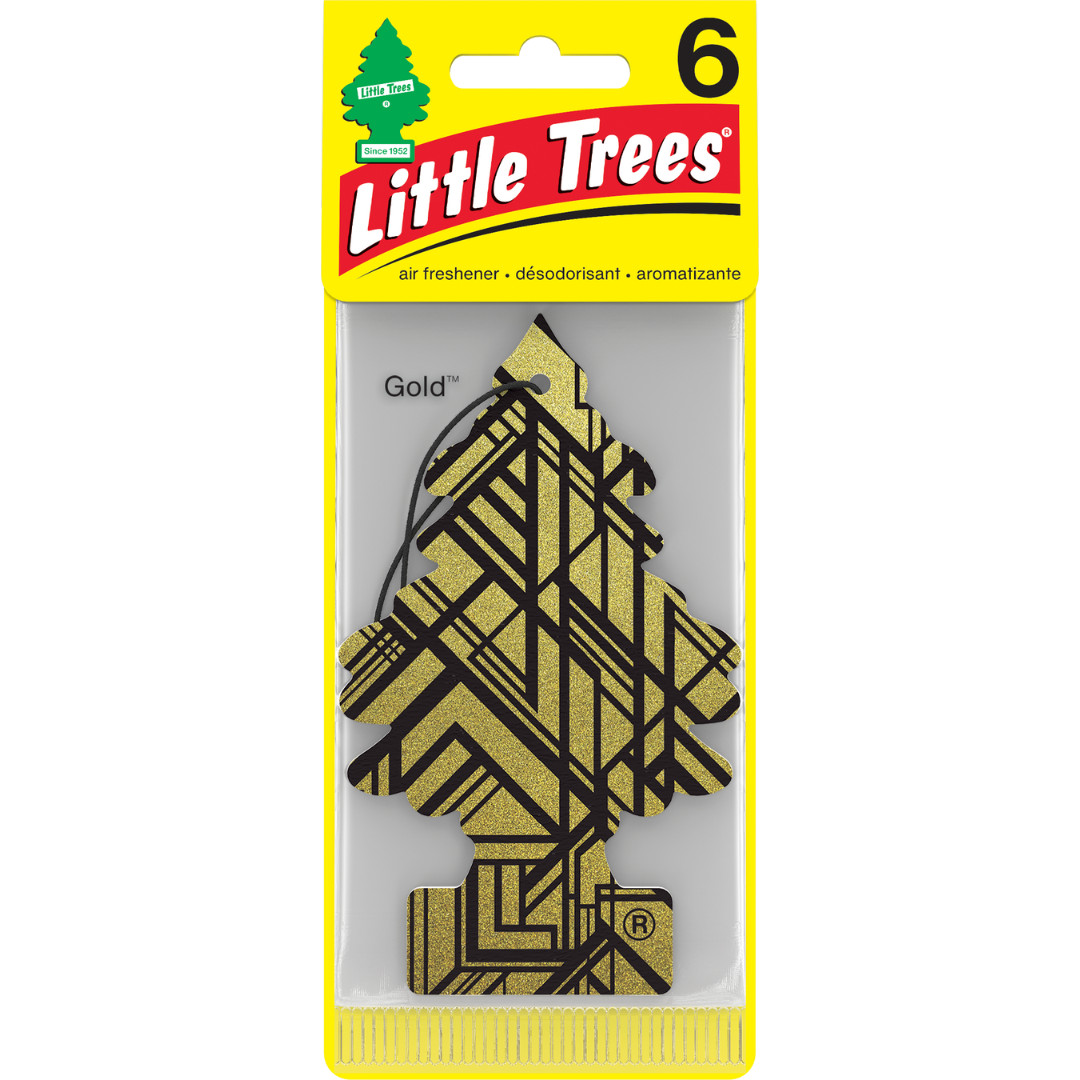 Little Trees 60210 Gold Scented Hanging Air Freshener for Car & Home 6 Pack!
