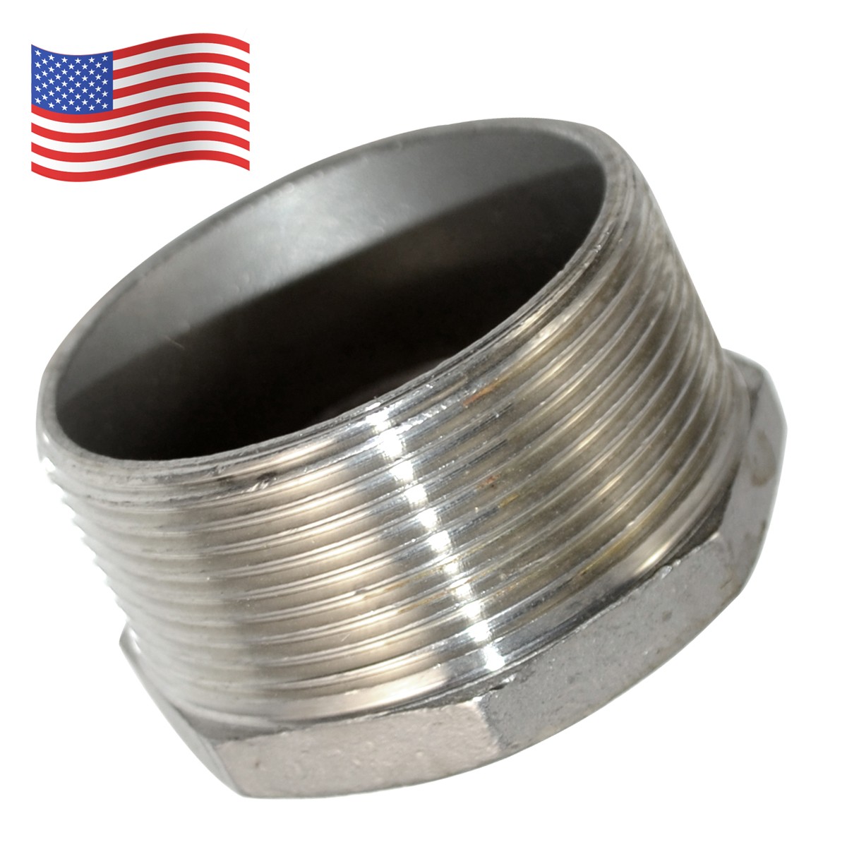 2“ male to 1” NPT female bushing Reducer Connector Adapter Stainless Steel 304